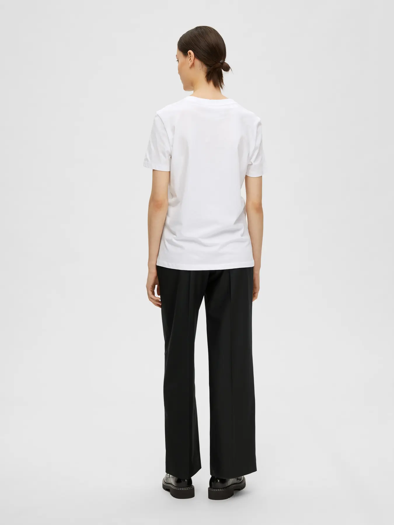 Selected Femme t-paita, SLFMYESSENTIAL SS O-NECK TEE Bright White - Image 2