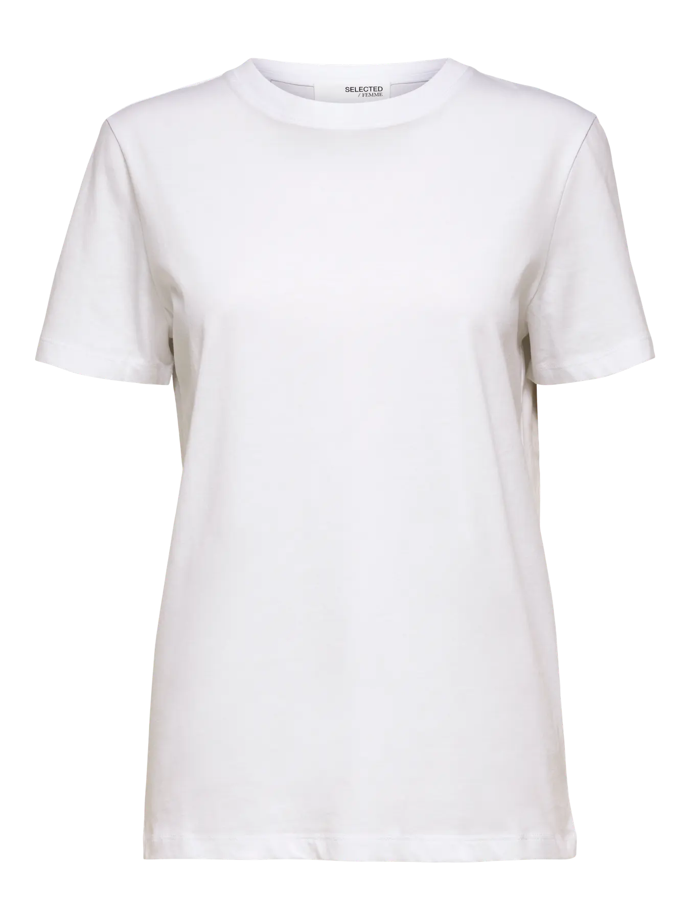 Selected Femme t-paita, SLFMYESSENTIAL SS O-NECK TEE Bright White - Image 3