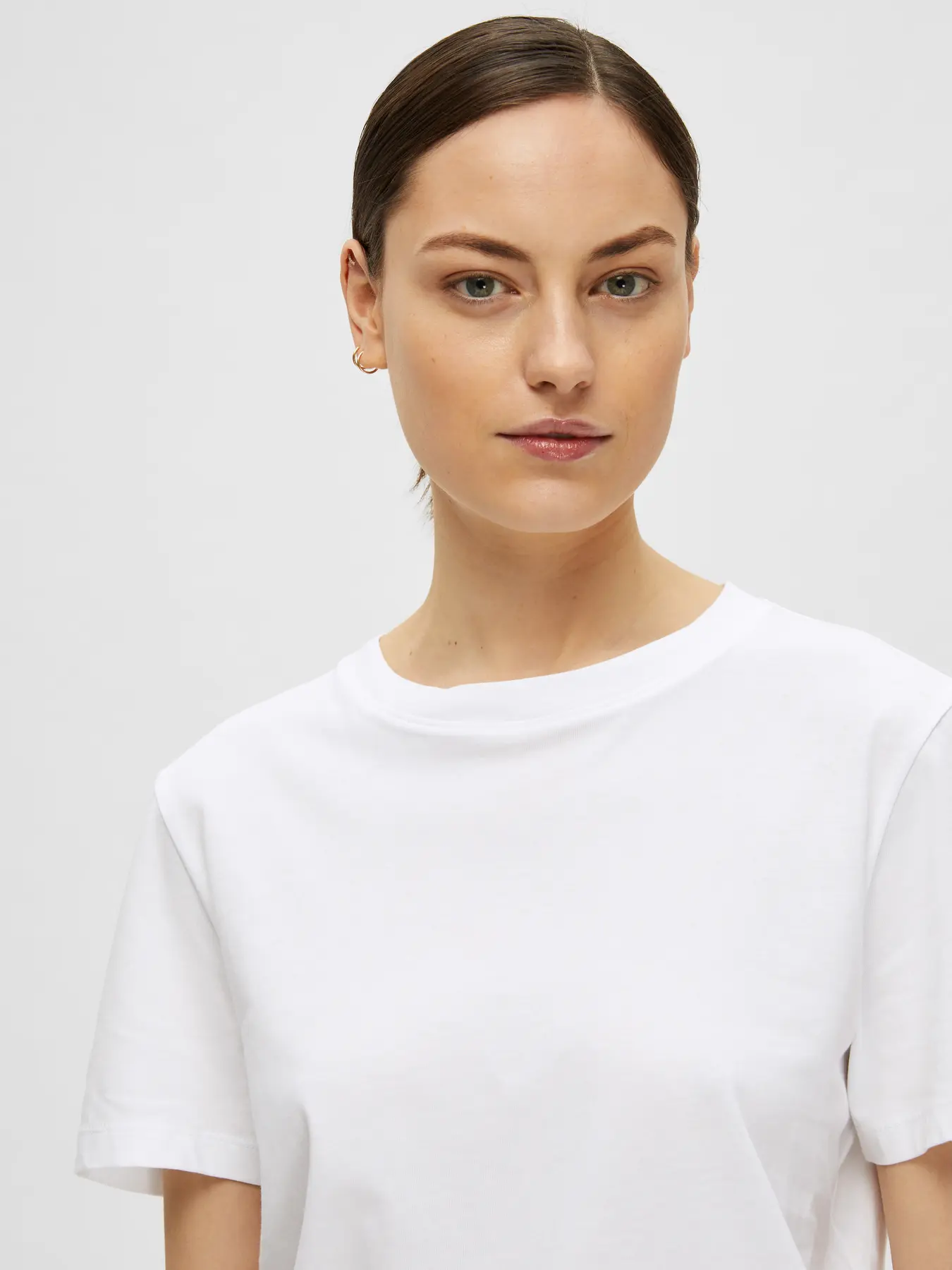Selected Femme t-paita, SLFMYESSENTIAL SS O-NECK TEE Bright White - Image 4