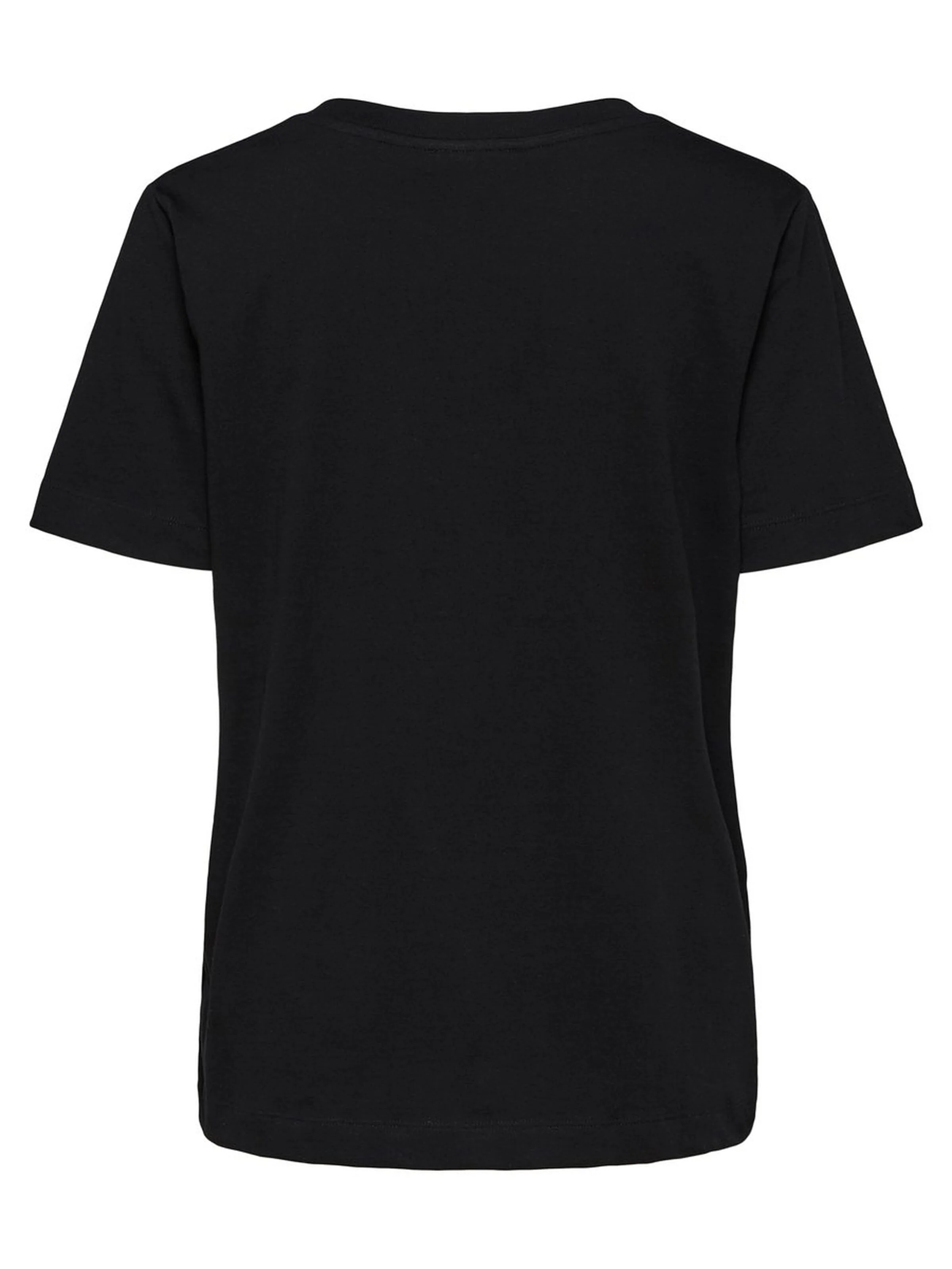 Selected Femme Naisten T-paita, SLFSTANDARD SS V-NECK TEE Musta - Image 4