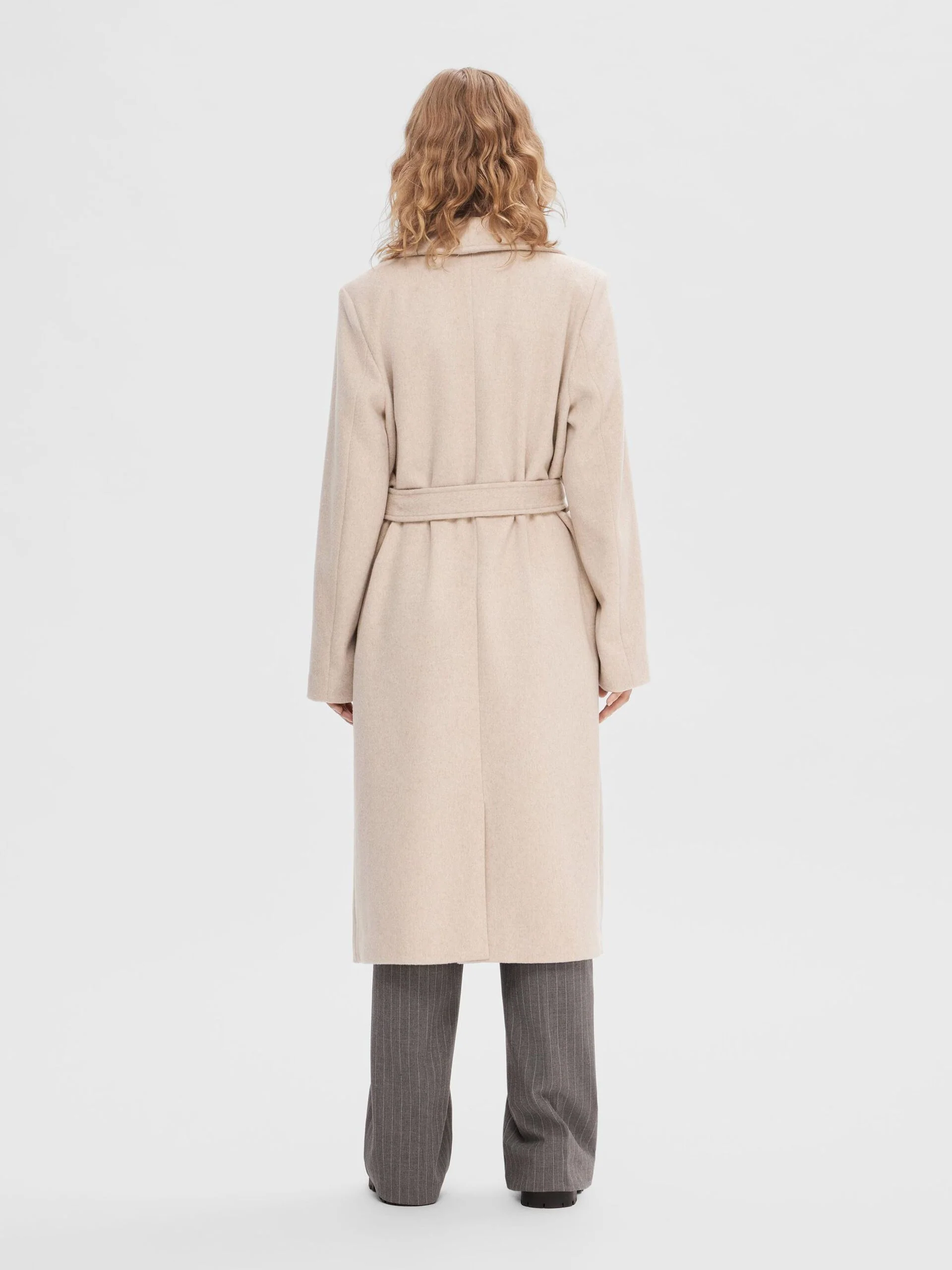Selected Femme Villakangastakki, SLFROSA WOOL COAT Luonnonvalkoinen - Image 2
