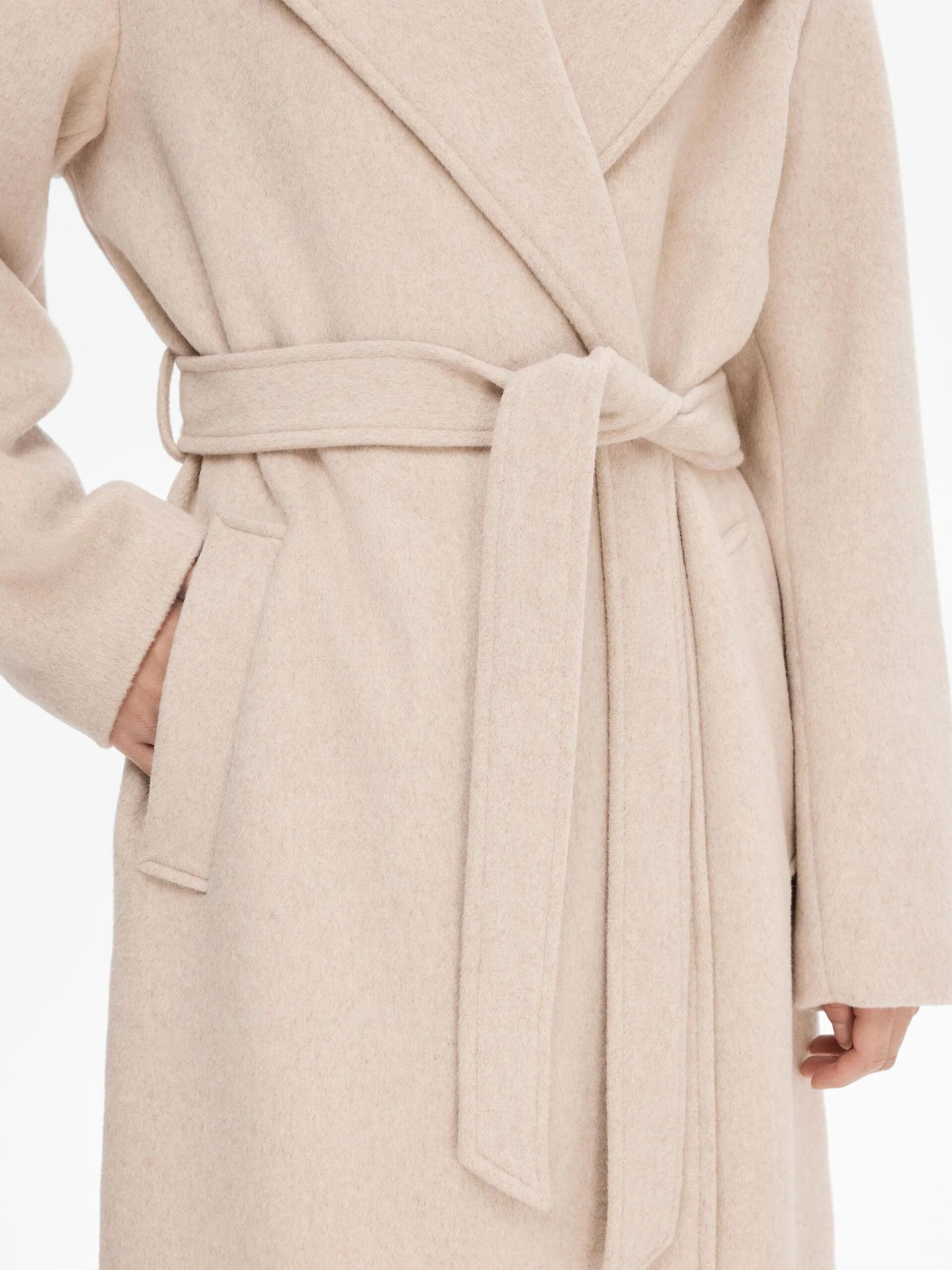 Selected Femme Villakangastakki, SLFROSA WOOL COAT Luonnonvalkoinen - Image 4