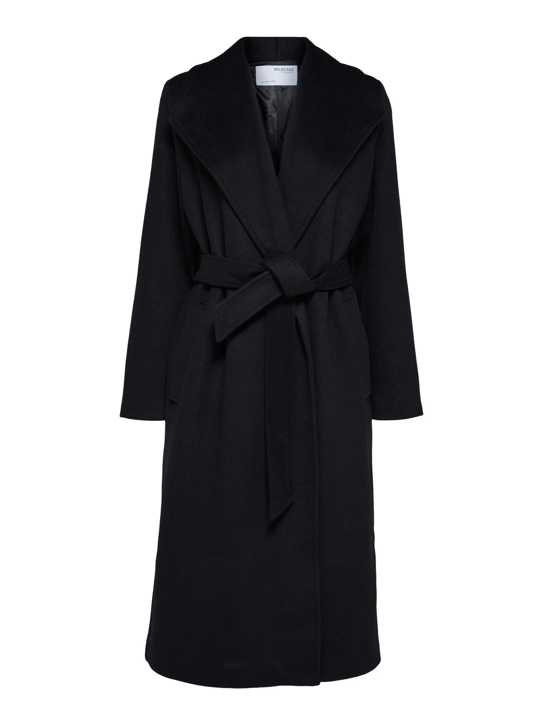 Selected Femme Villakangastakki, SLFROSA WOOL COAT Musta - Image 3