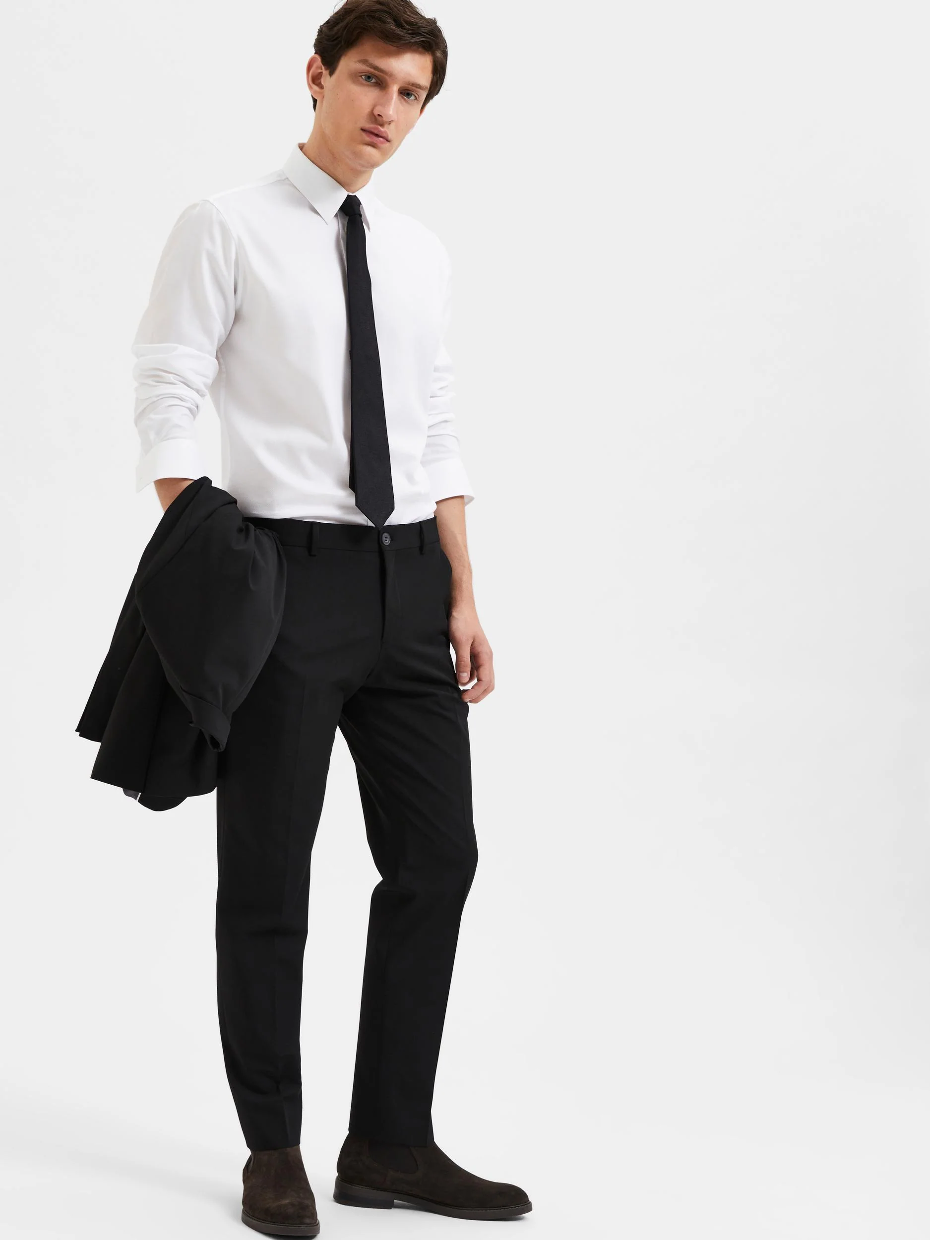 Selected Homme Miesten Housut, LIAM TRS FLEX NOS Black - Image 3