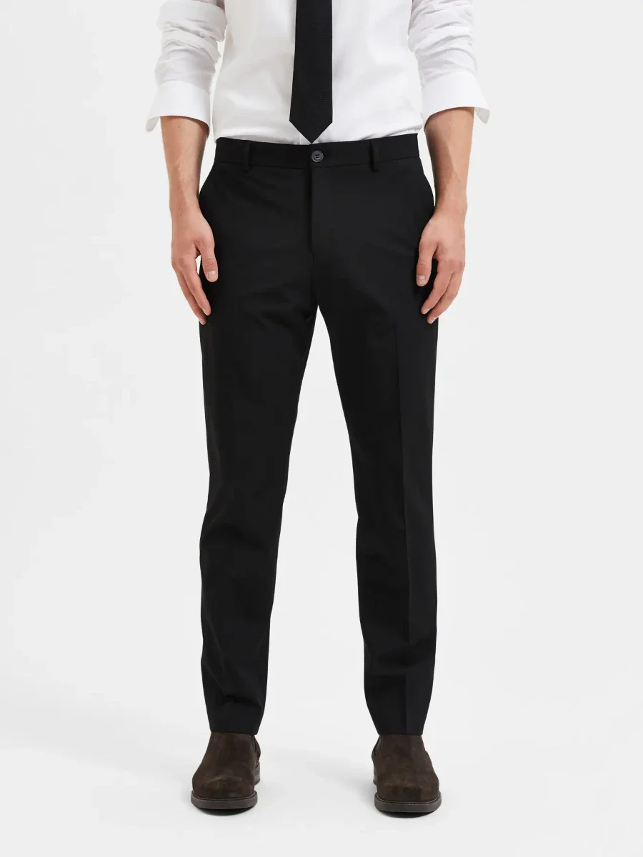 Selected Homme Miesten Housut, LIAM TRS FLEX NOS Black - Image 4