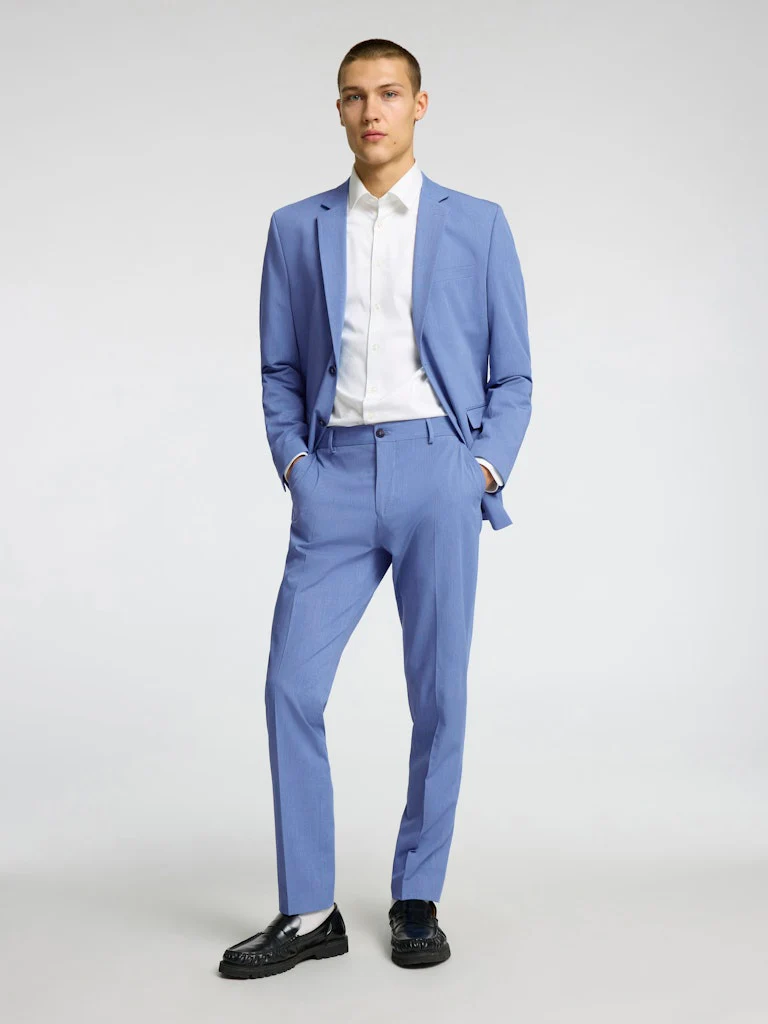 Selected Homme Miesten Housut, LIAM TRS FLEX NOS Sininen