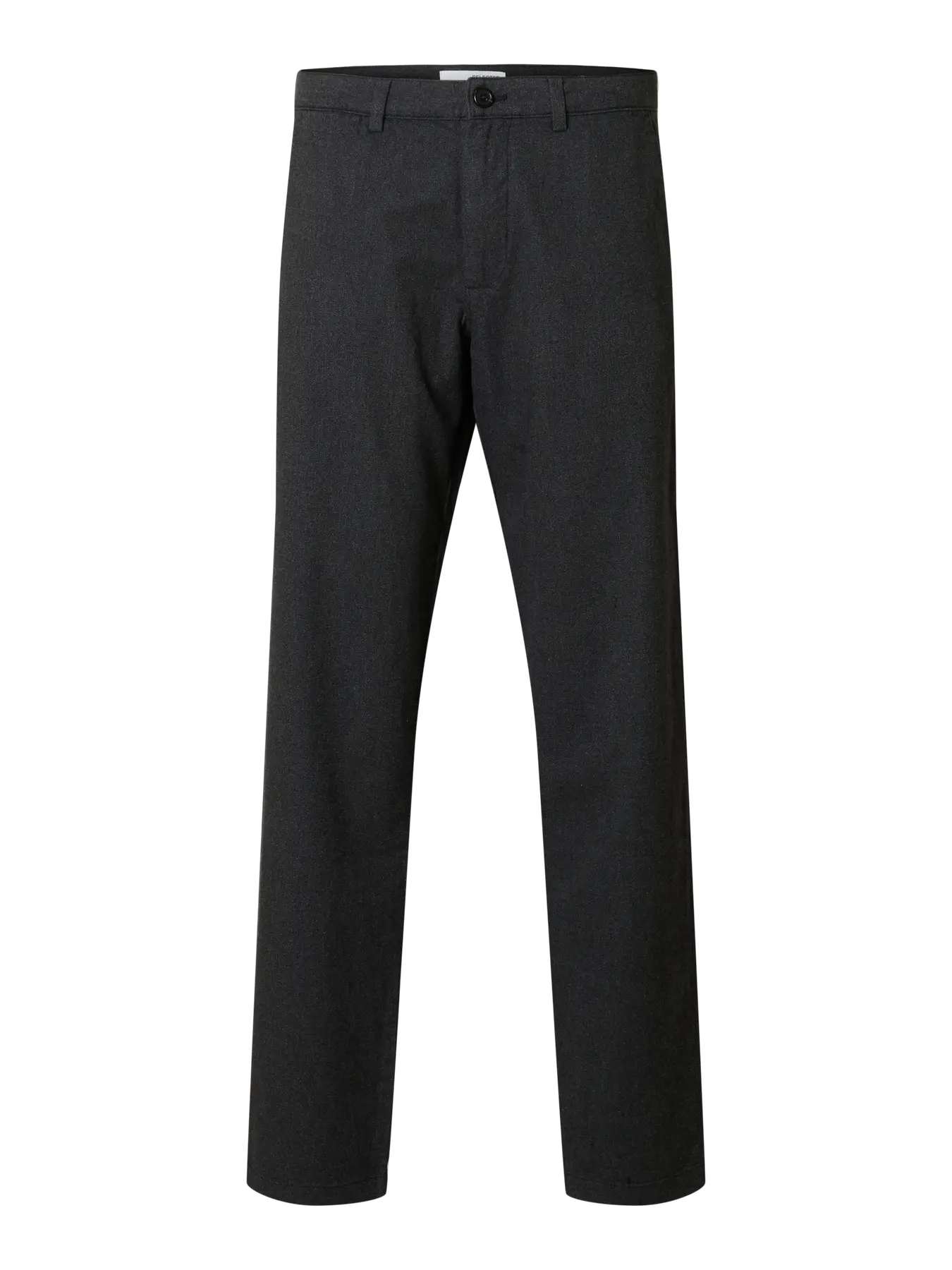 Selected housut, MILES BRUSHED PANTS Dark Grey Structure - Image 3