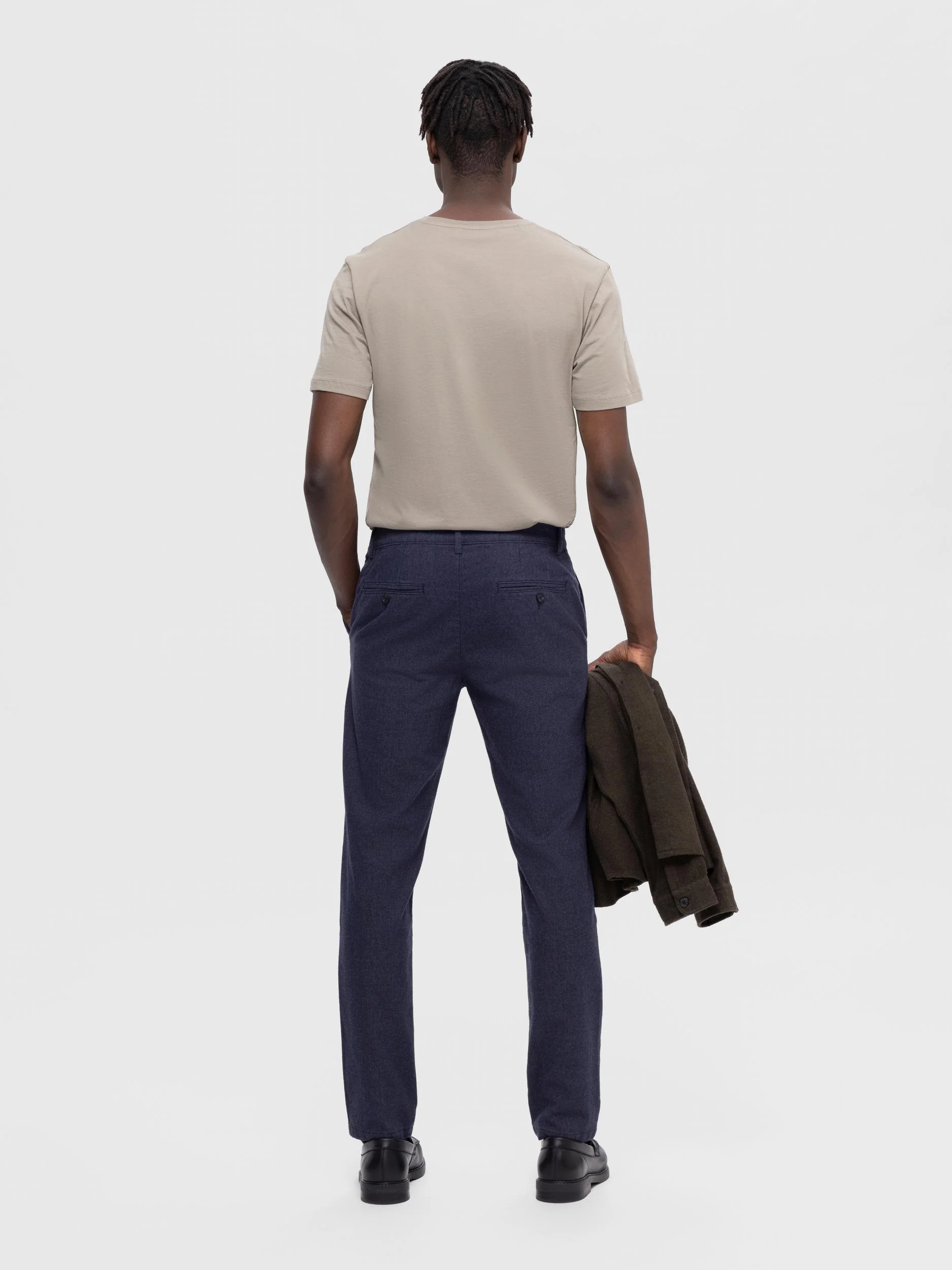 Selected housut, MILES BRUSHED PANTS Navy - Image 2