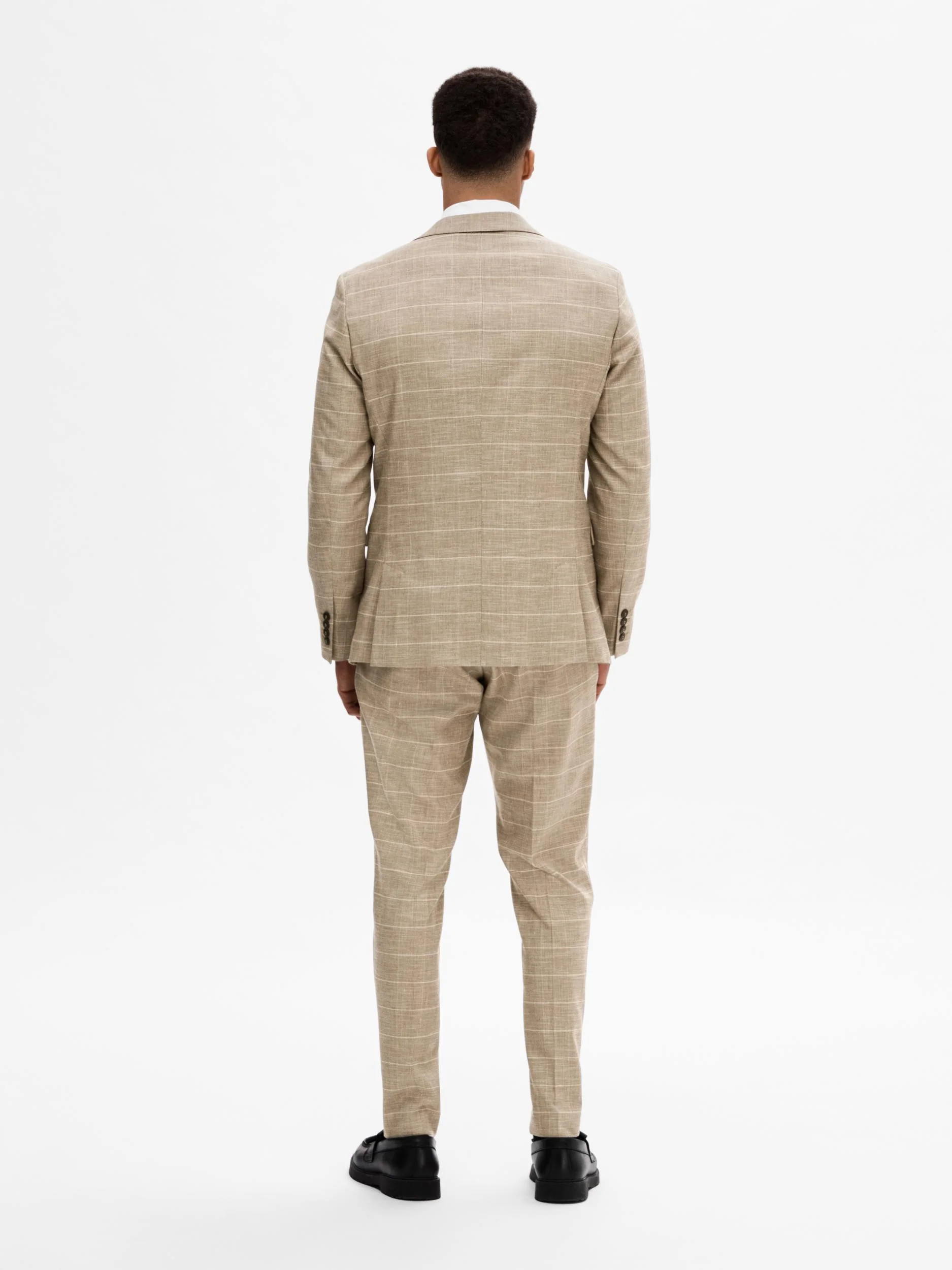 Selected Miesten Bleiseri, SLIM OASIS SAND CHECK NOS Ruskea Ruutu - Image 2