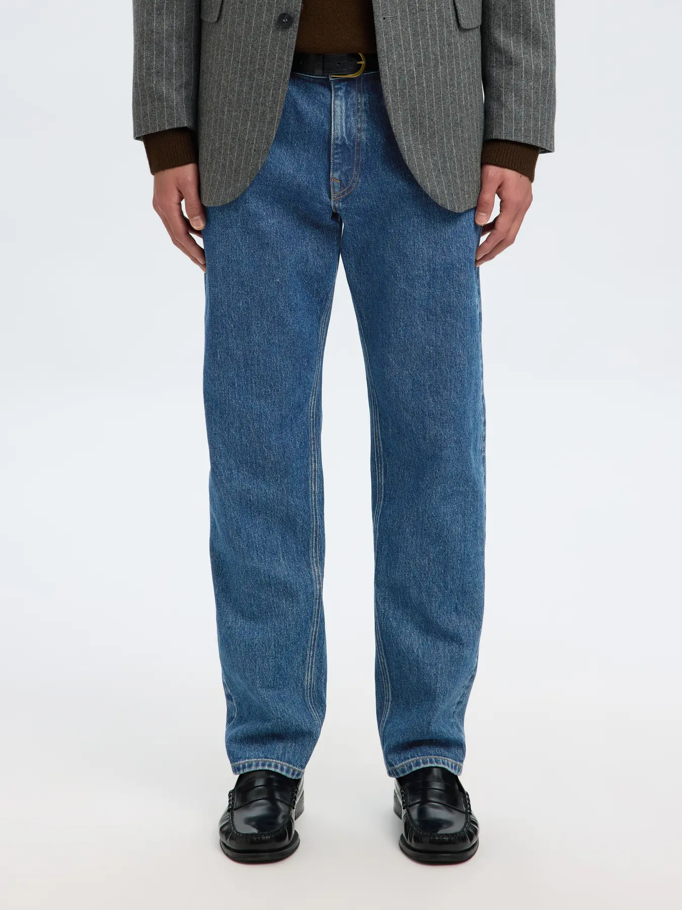 Selected miesten farkut, SLH196-STRAIGHT BEN KORI JEANS Sininen, Indigo