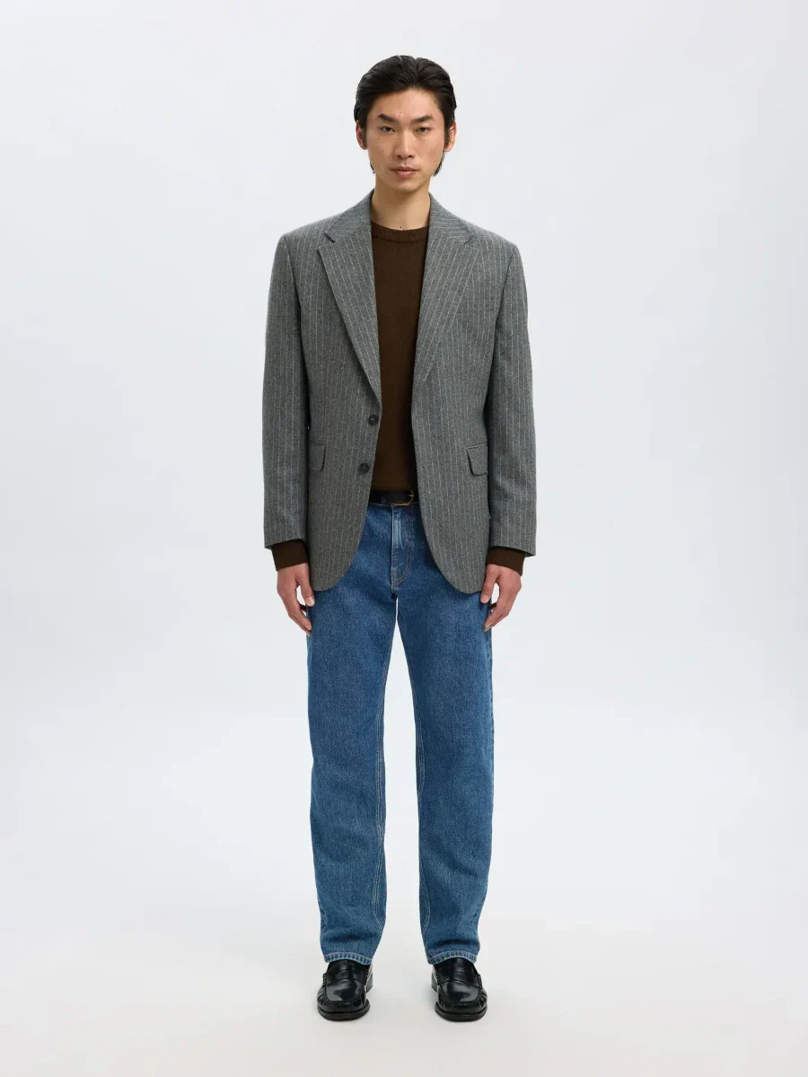 Selected miesten farkut, SLH196-STRAIGHT BEN KORI JEANS Sininen, Indigo - Image 3