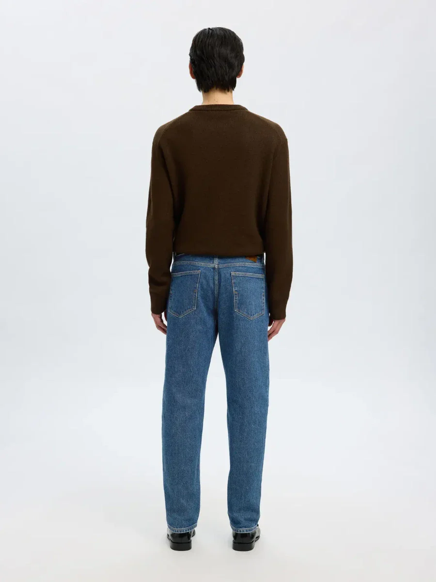 Selected miesten farkut, SLH196-STRAIGHT BEN KORI JEANS Sininen, Indigo - Image 4