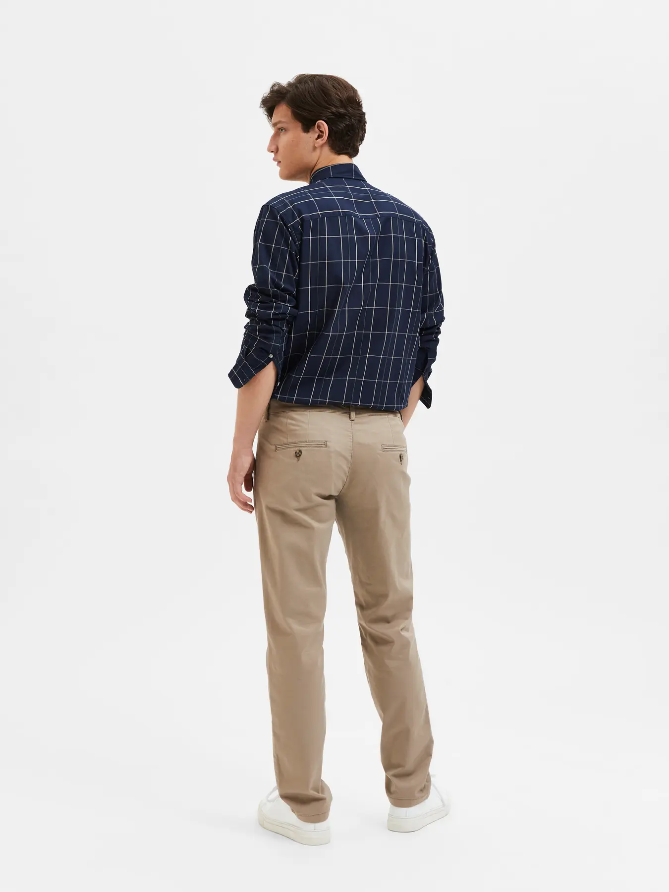 Selected miesten housut New Miles Flex Chino, greige - Image 2
