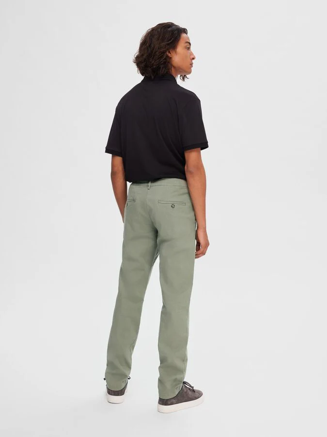 Selected, Miesten Housut, NEW MILES FLEX CHINO NOS Vihreä - Image 2