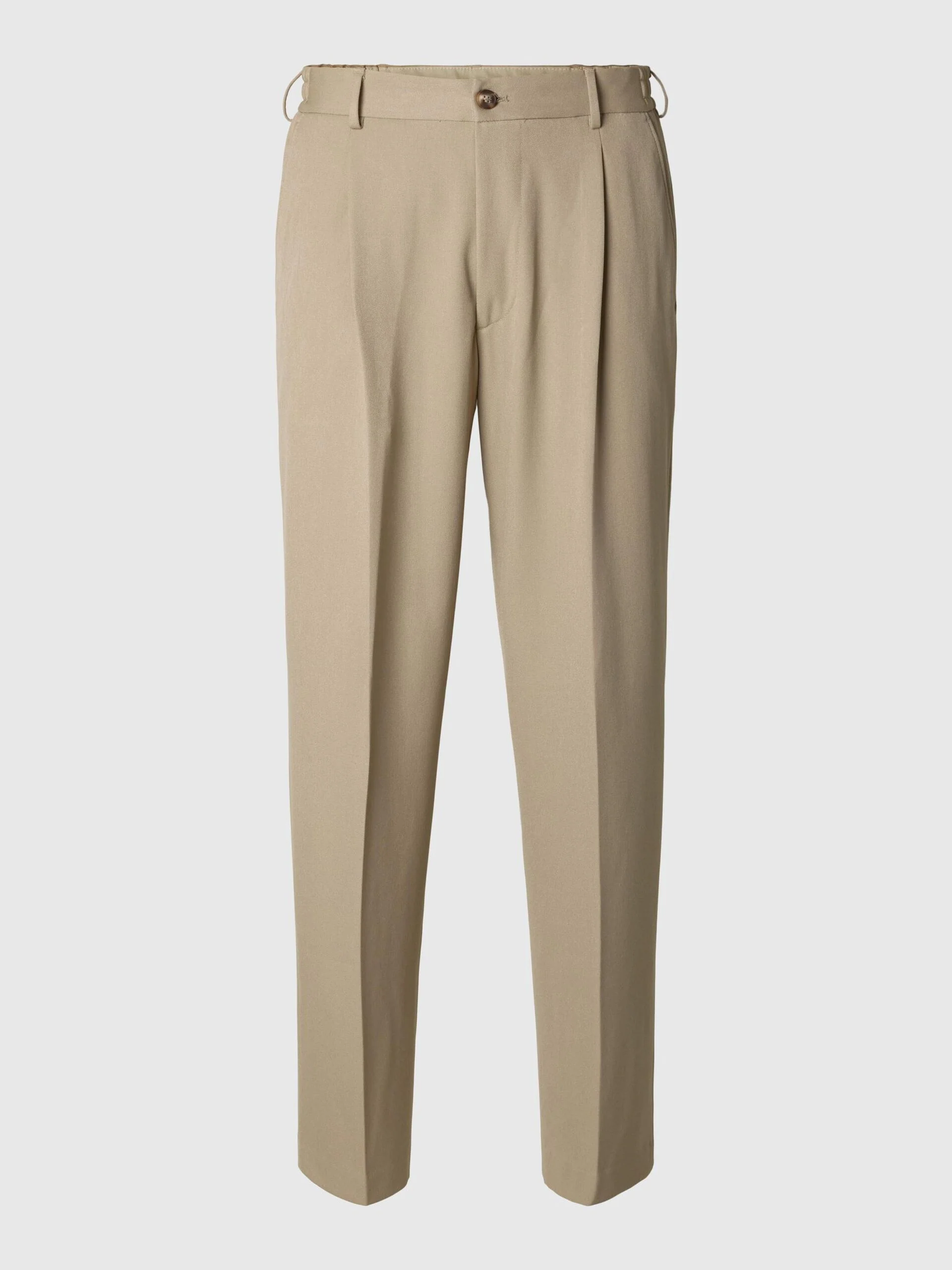 Selected miesten housut, SLH LOOSE FINN FLEX PANTS Beige - Image 3