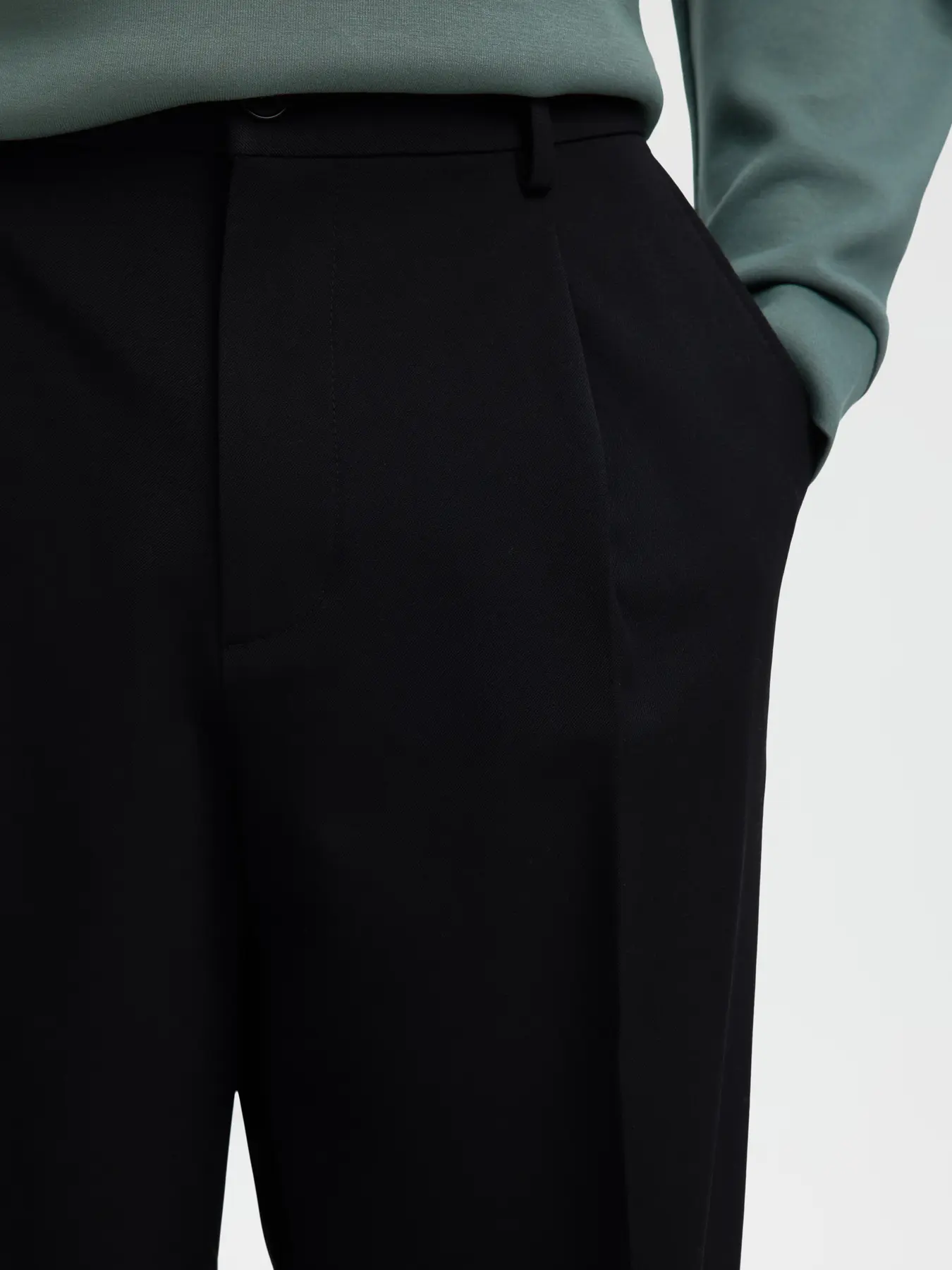 Selected miesten housut, SLH LOOSE FINN FLEX PANTS Black - Image 4