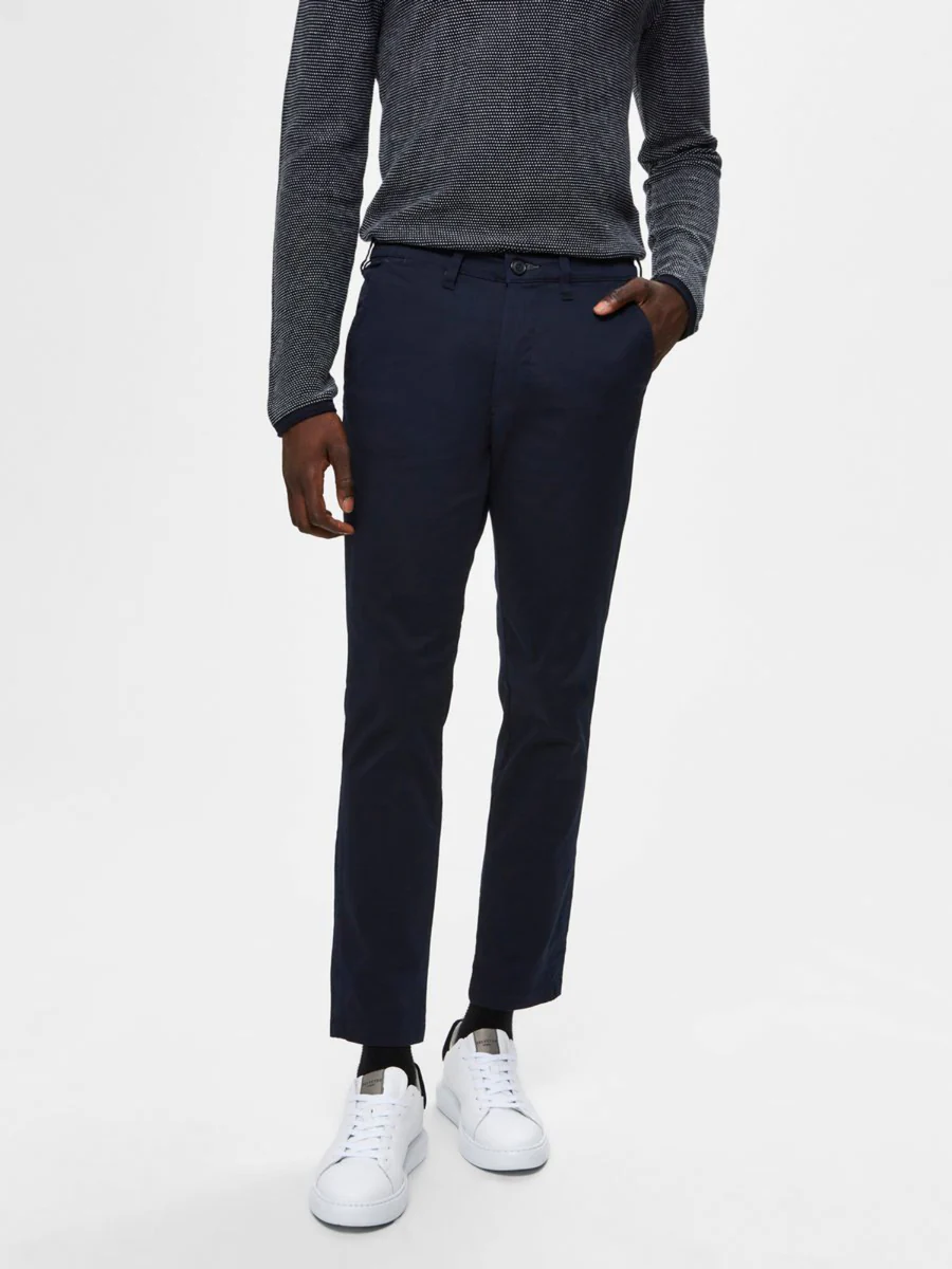 Selected Miesten Housut, Slim Miles Flex NOS Tummansininen