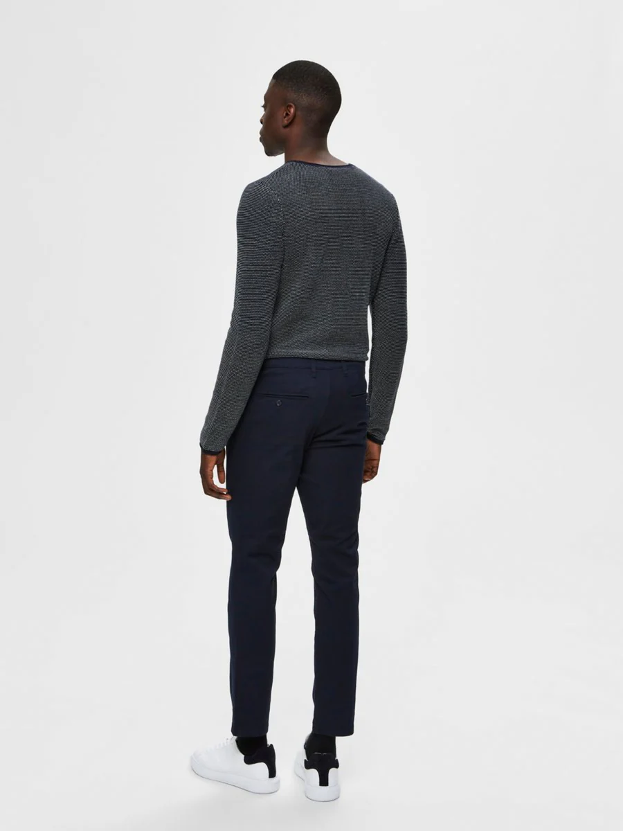 Selected Miesten Housut, Slim Miles Flex NOS Tummansininen - Image 3