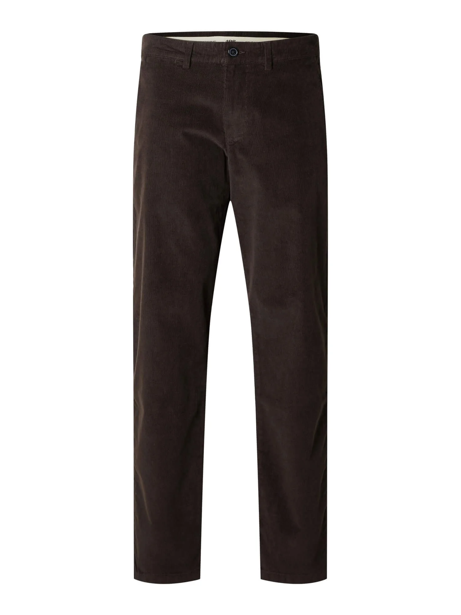 Selected Miesten Housut, STRAIGHT MILES CORD PANT NOS Tummanruskea - Image 3