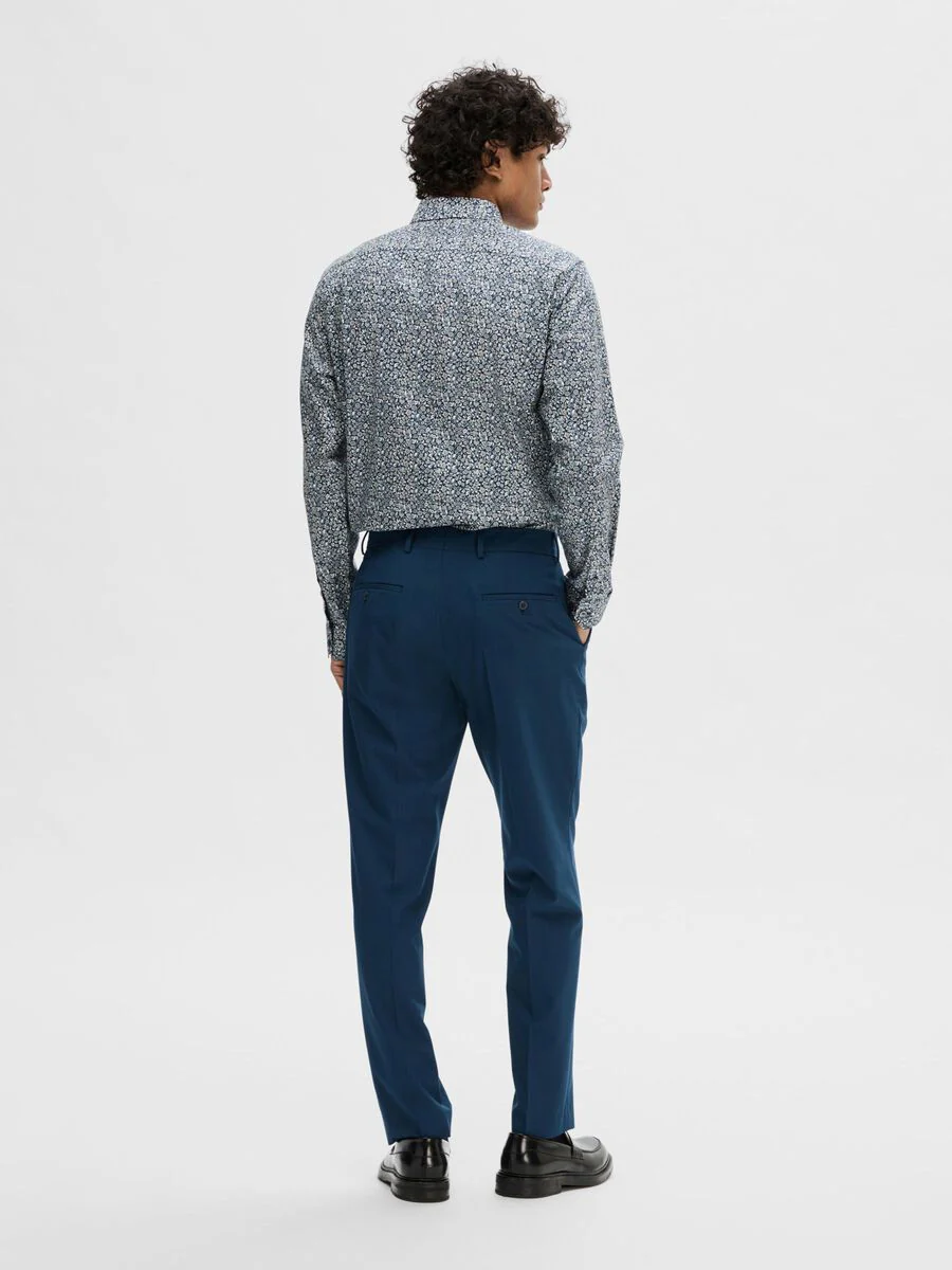Selected Miesten Kauluspaita Ethan Aop Shirt Nos  Sininen Kuosi - Image 3