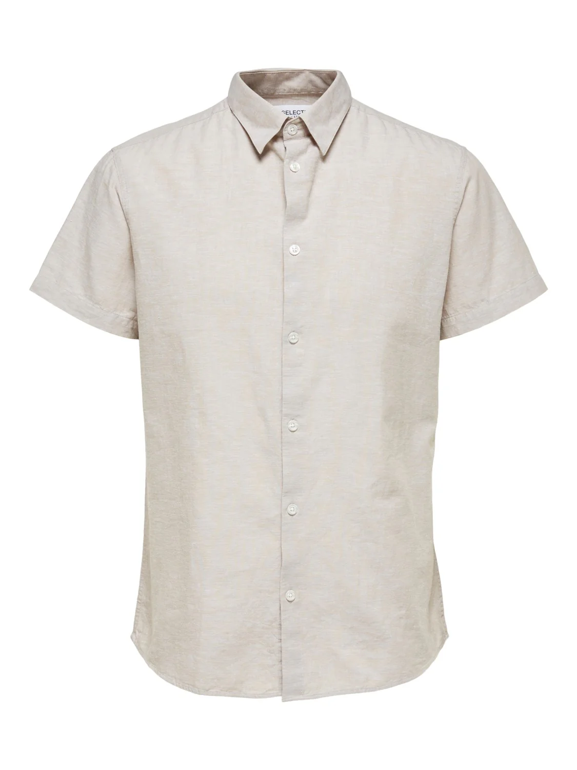 Selected Miesten Kauluspaita NEW LINEN SHIRT Hiekka - Image 3