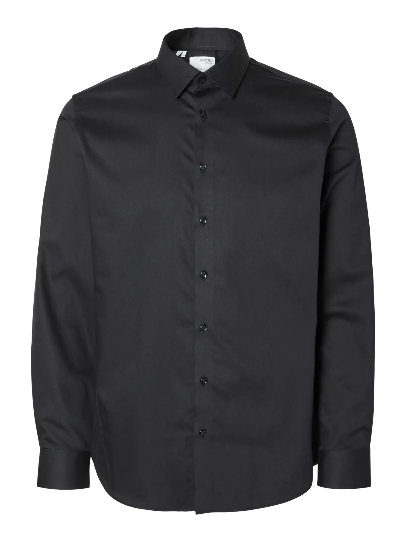 Selected Miesten Kauluspaita, SLIM PERFORMANCE SHIRT NOS Black - Image 3