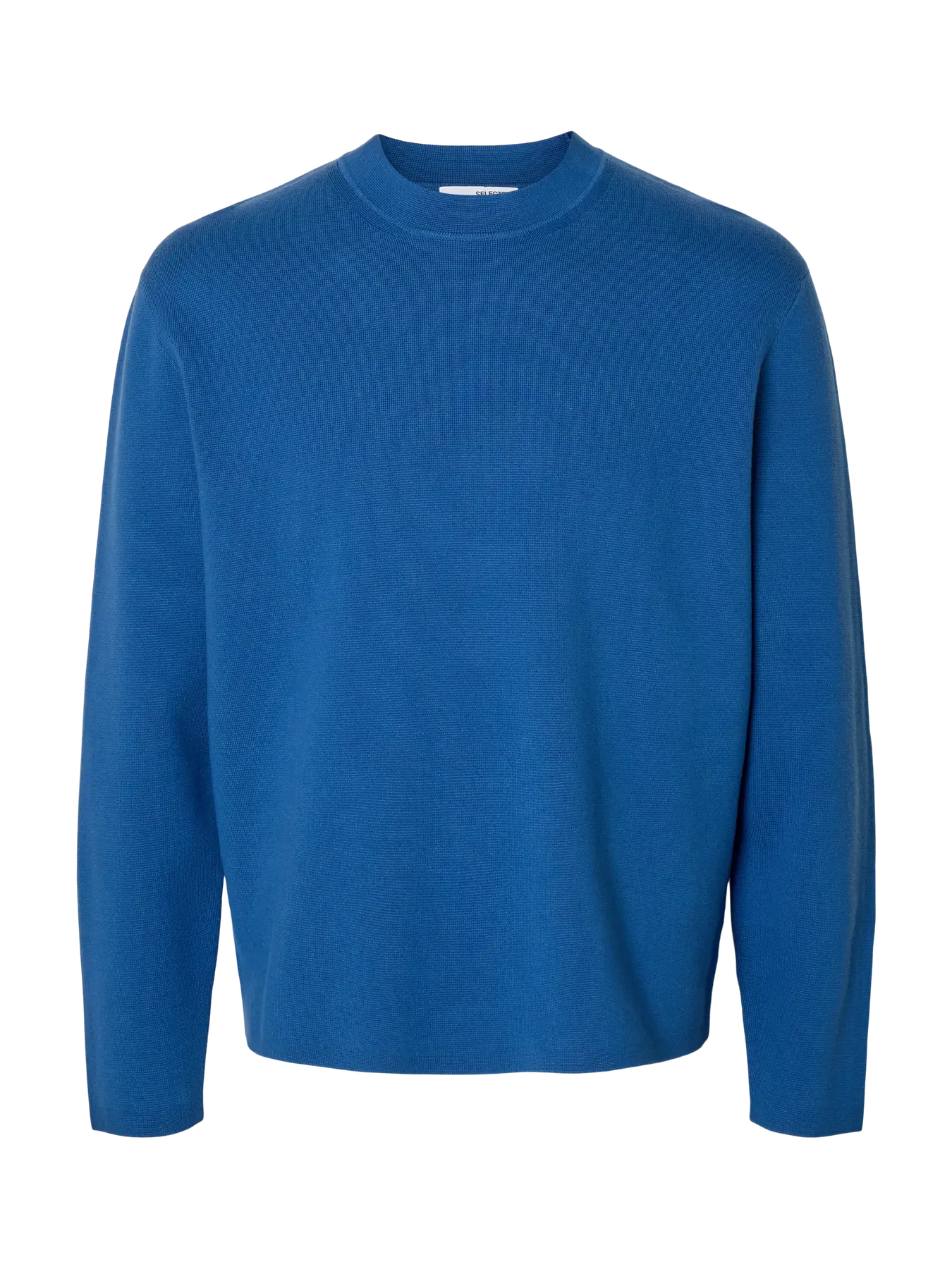 Selected miesten neulepusero, MIKE LS KNIT RELAXED MOCK NECK Set Sail - Image 3