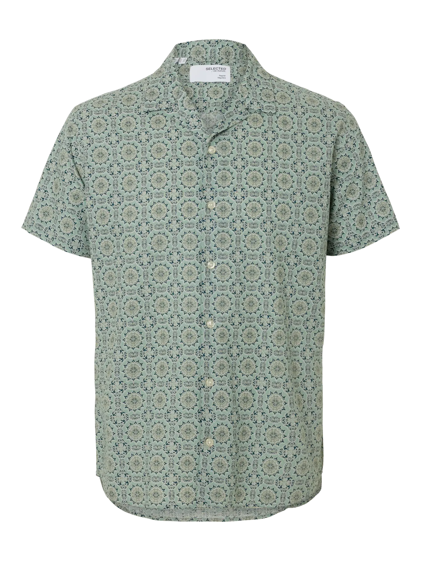 Selected Miesten Paita NEW LINEN SHIRT RESORT Vihreä Kuosi - Image 2