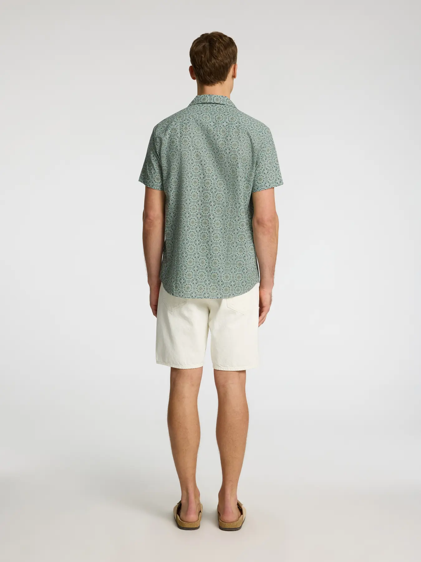 Selected Miesten Paita NEW LINEN SHIRT RESORT Vihreä Kuosi - Image 3
