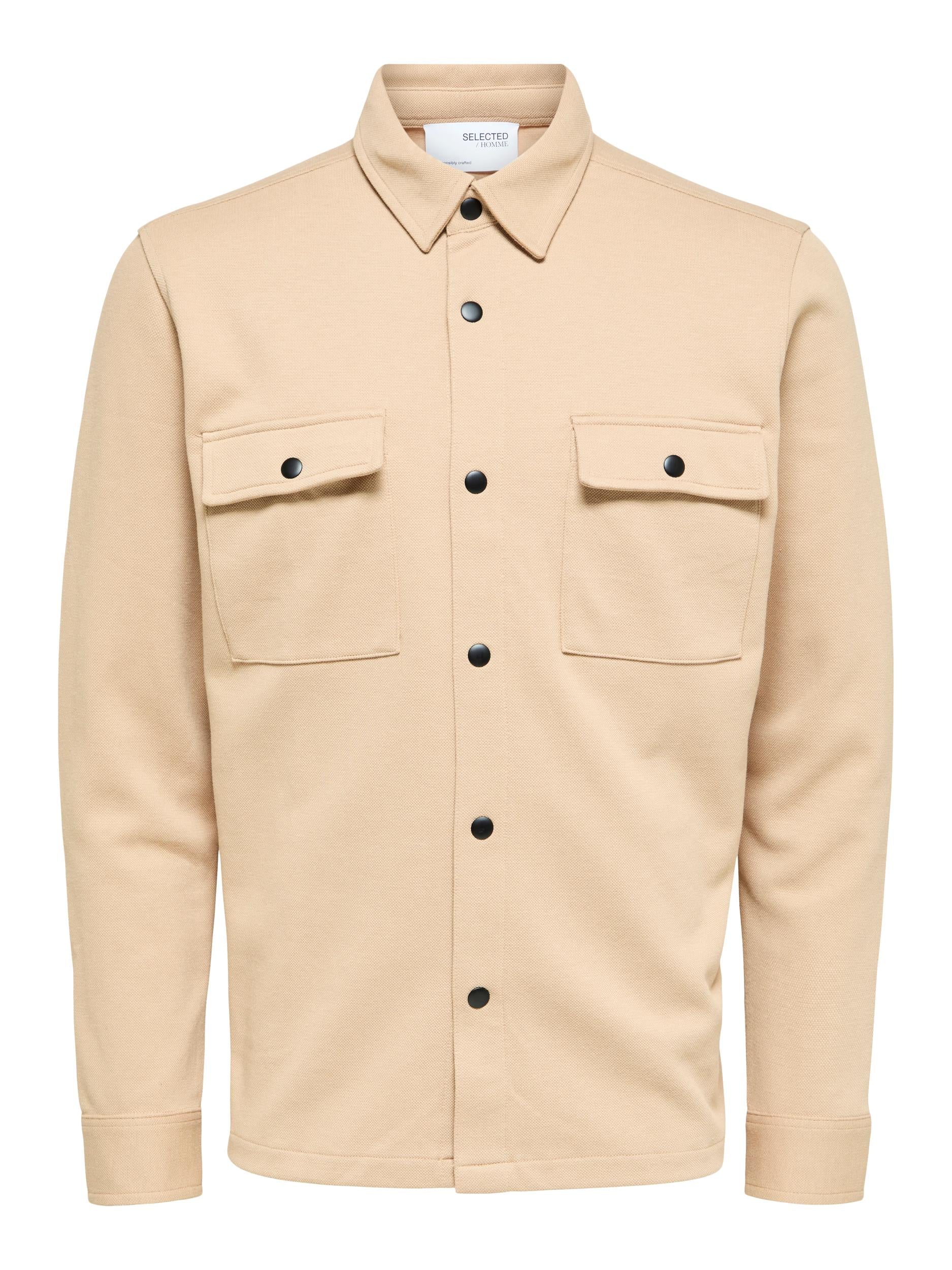 Selected Miesten Paitatakki Jackie Sweat Jacket Vaalea Beige - Image 5