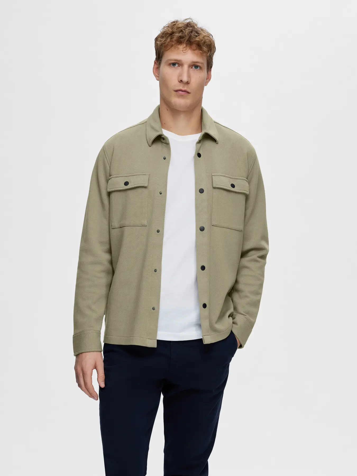 Selected Miesten Paitatakki Jackie Sweat Jacket Vetiver
