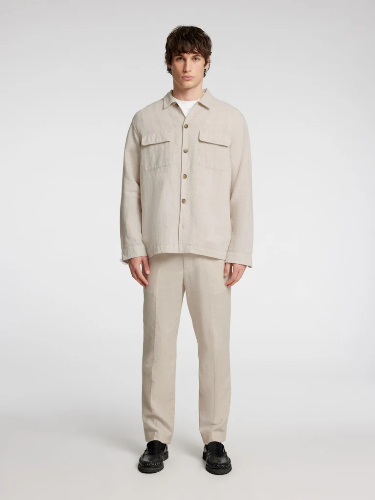 Selected miesten paitatakki, LEROY SUN OVERSHIRT Beige - Image 4
