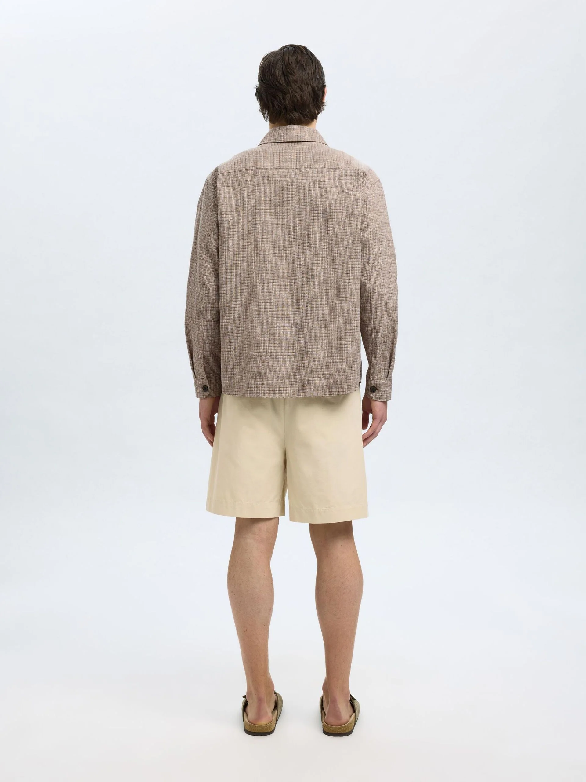 Selected miesten paitatakki, RELAX HENRY OVERSHIRT Ruskea Kuosi - Image 2
