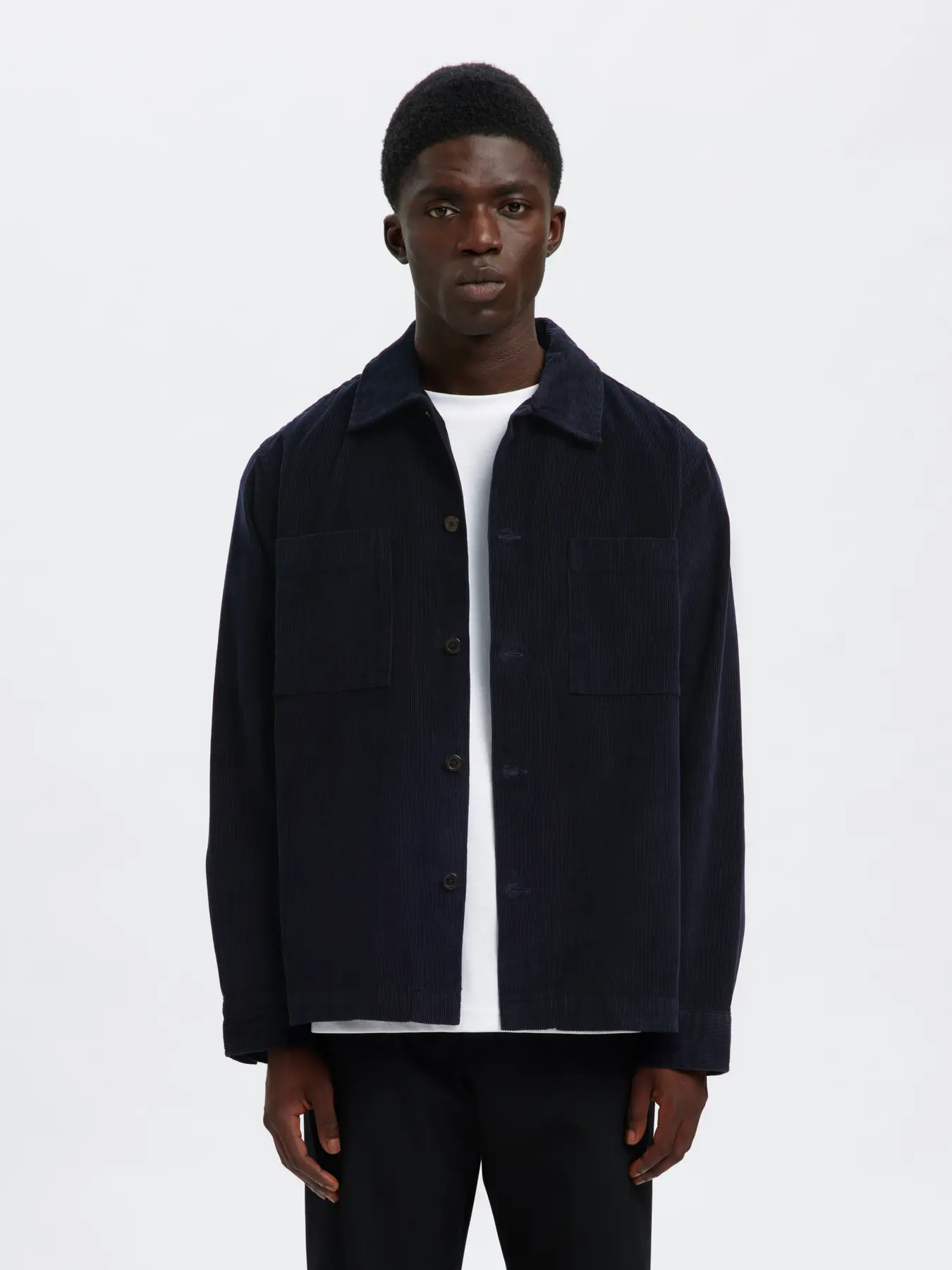 Selected miesten paitatakki, SLHREGTATE CORD OVERSHIRT Sky Captain