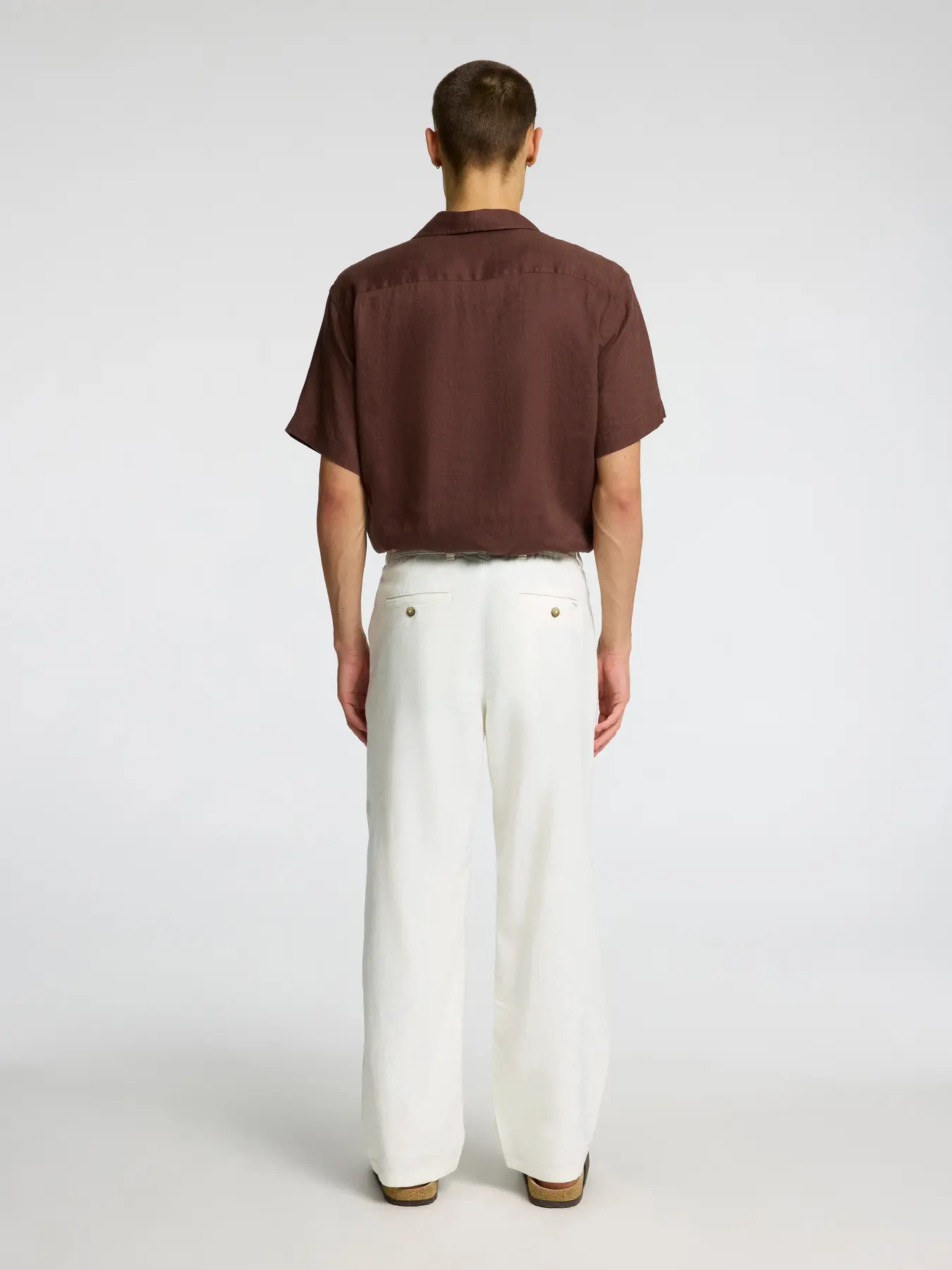 Selected miesten pellavasekoitehousut, K LOOSE BRODY LINEN PANT  Valkoinen - Image 2