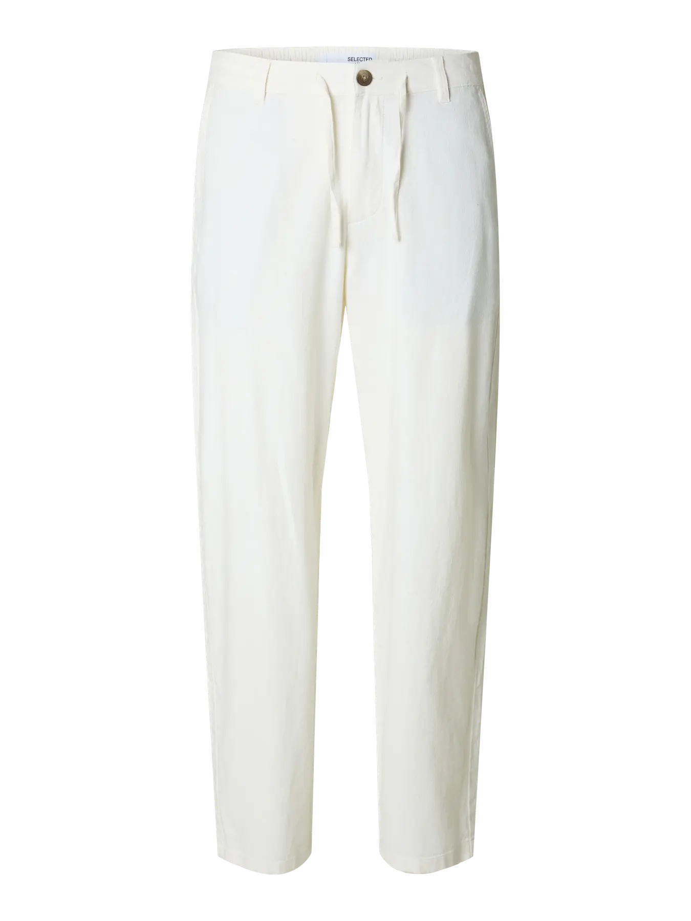 Selected miesten pellavasekoitehousut, K LOOSE BRODY LINEN PANT  Valkoinen - Image 3