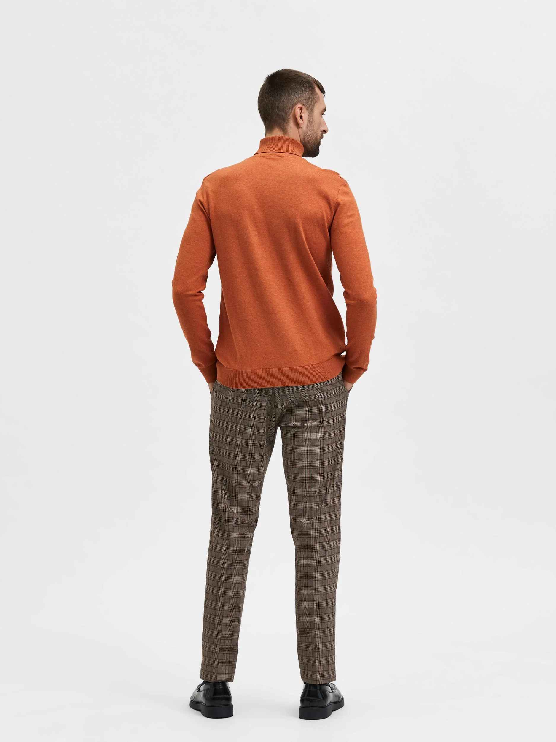 Selected, Miesten Pooloneule, Berg Roll Neck Oranssi - Image 2