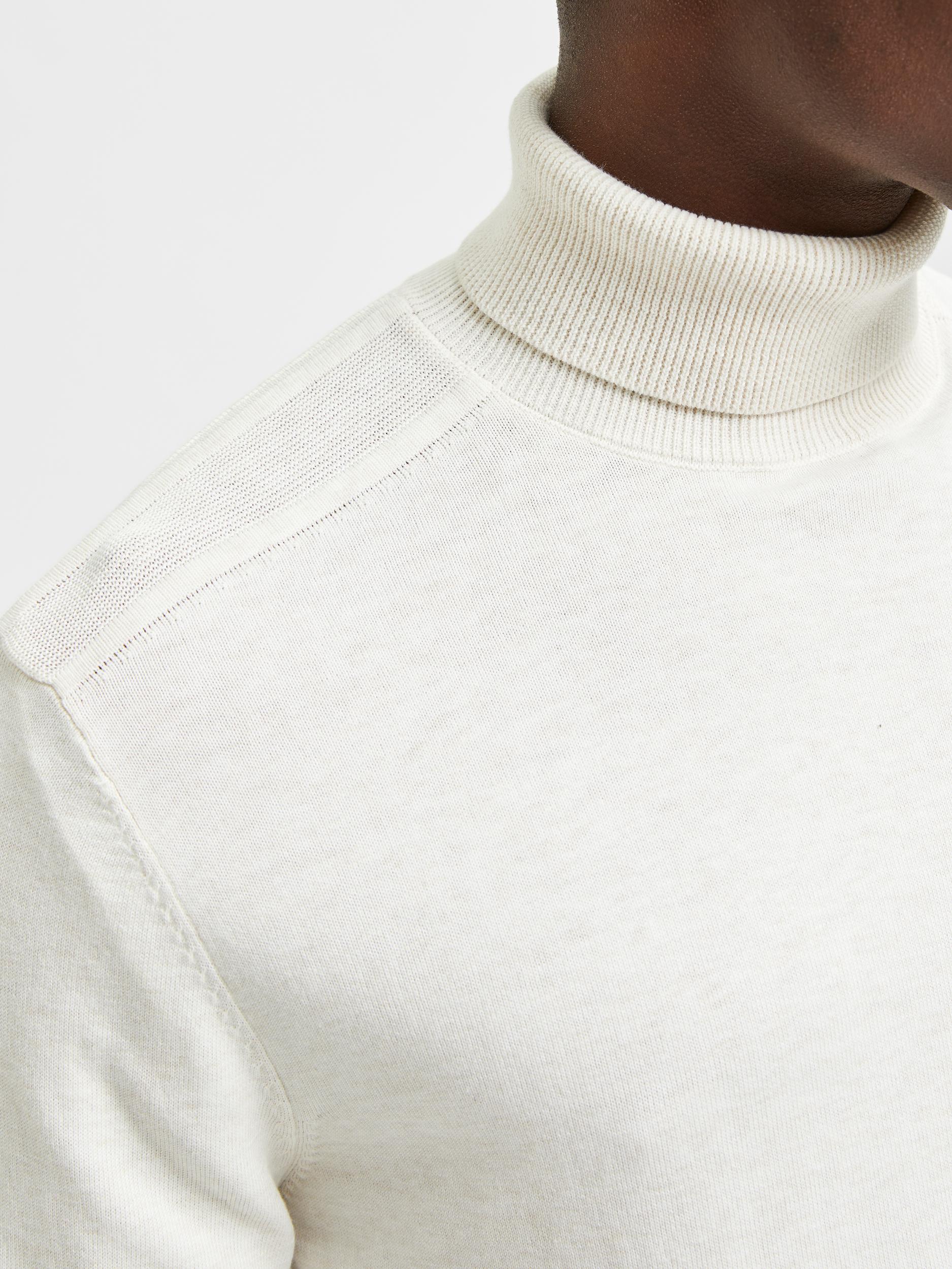 Selected, Miesten Pooloneule, Berg Roll Neck Valkoinen - Image 4
