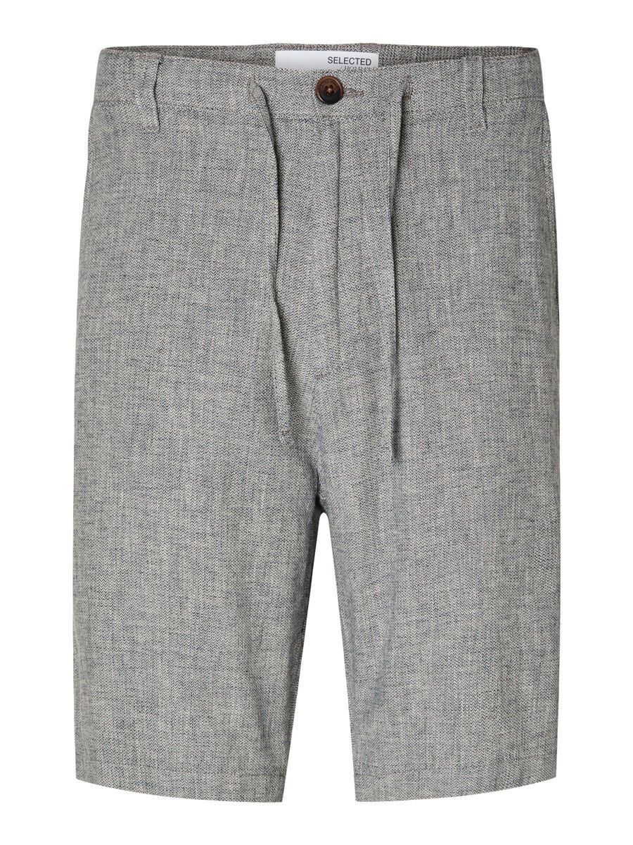 Selected Miesten Shortsit, COMFORT BRODY LINEN SHORTS Sininen Kuosi - Image 4