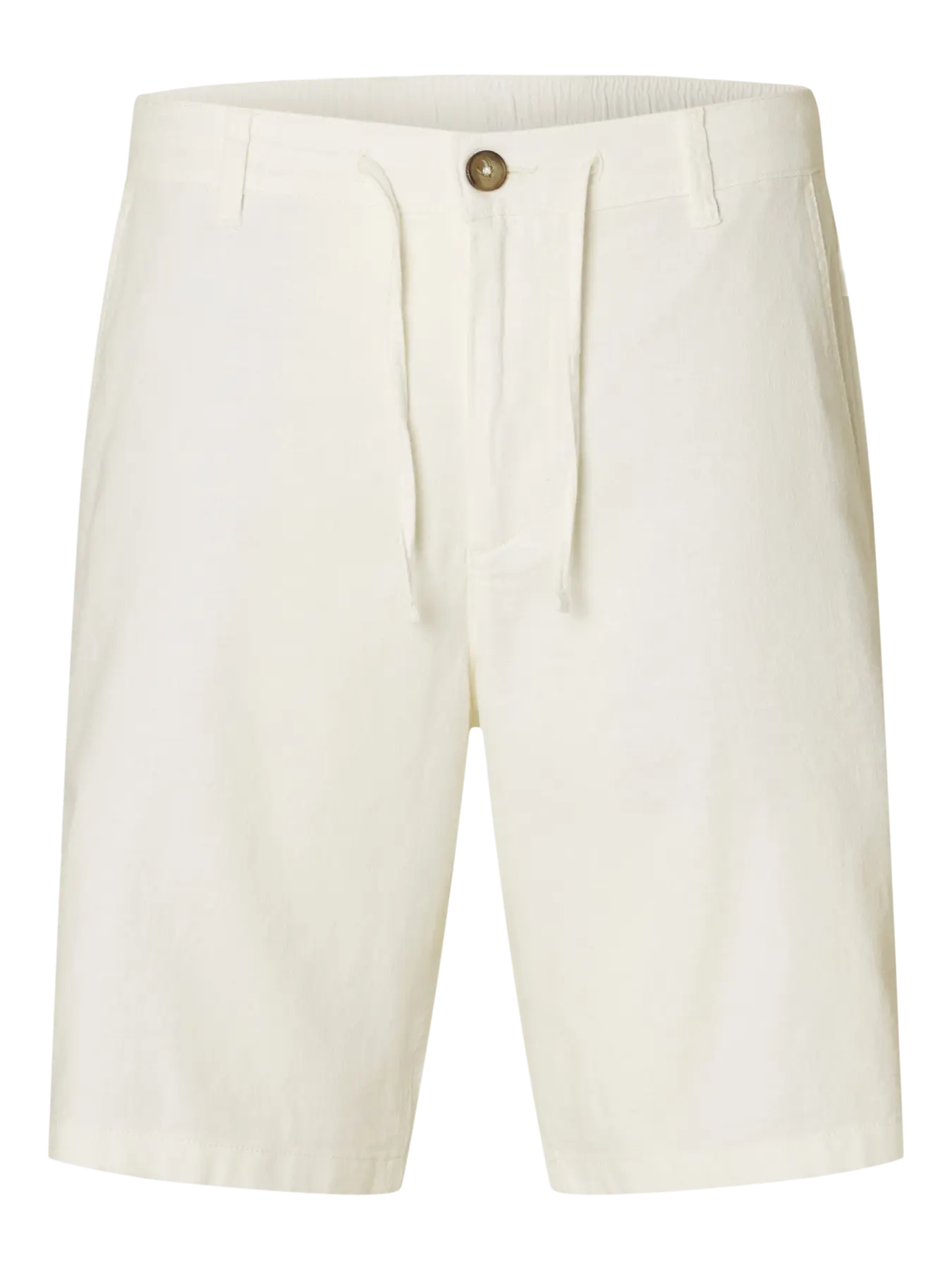 Selected miesten shortsit, COMFORT BRODY LINEN SHORTS Valkoinen - Image 3