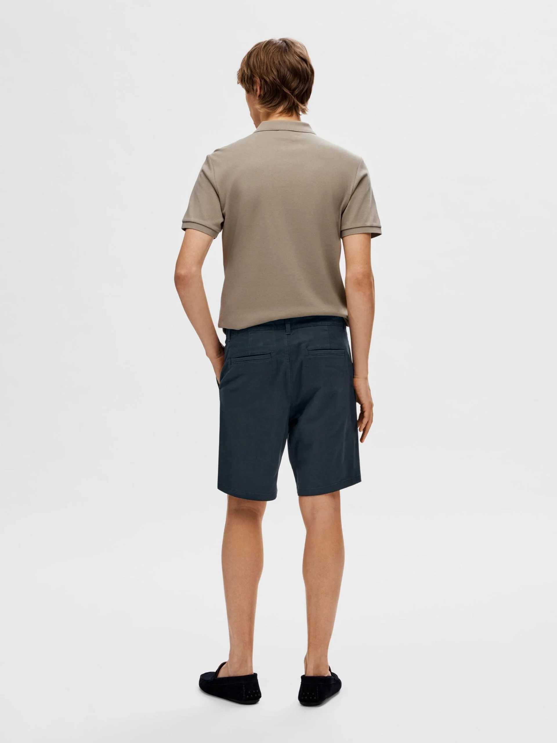 Selected miesten shortsit, REGULAR BILL SHORTS Tummansininen - Image 2