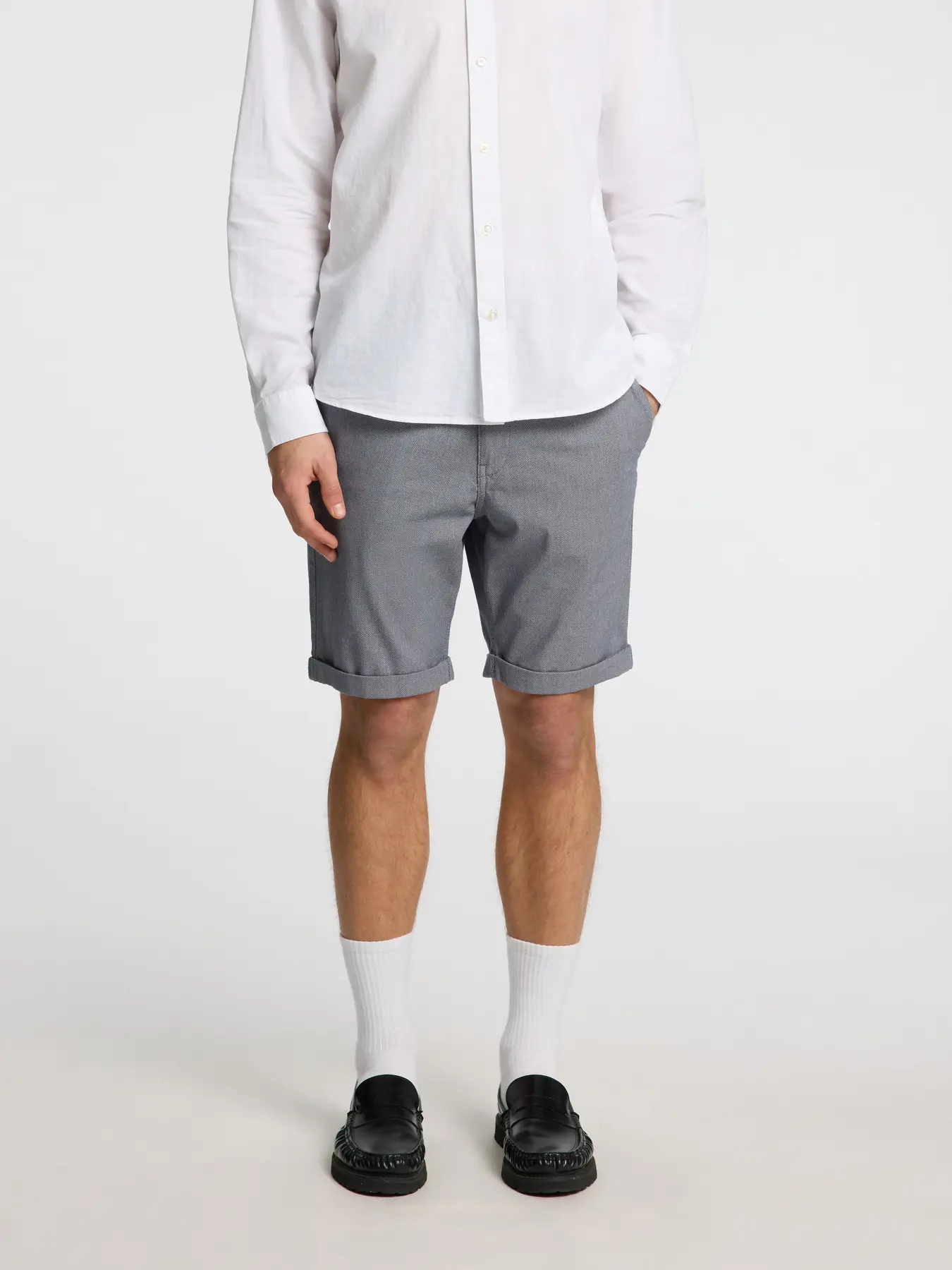 Selected Miesten Shortsit, SLIM LUTON FLEX SHORTS Sininen Kuosi