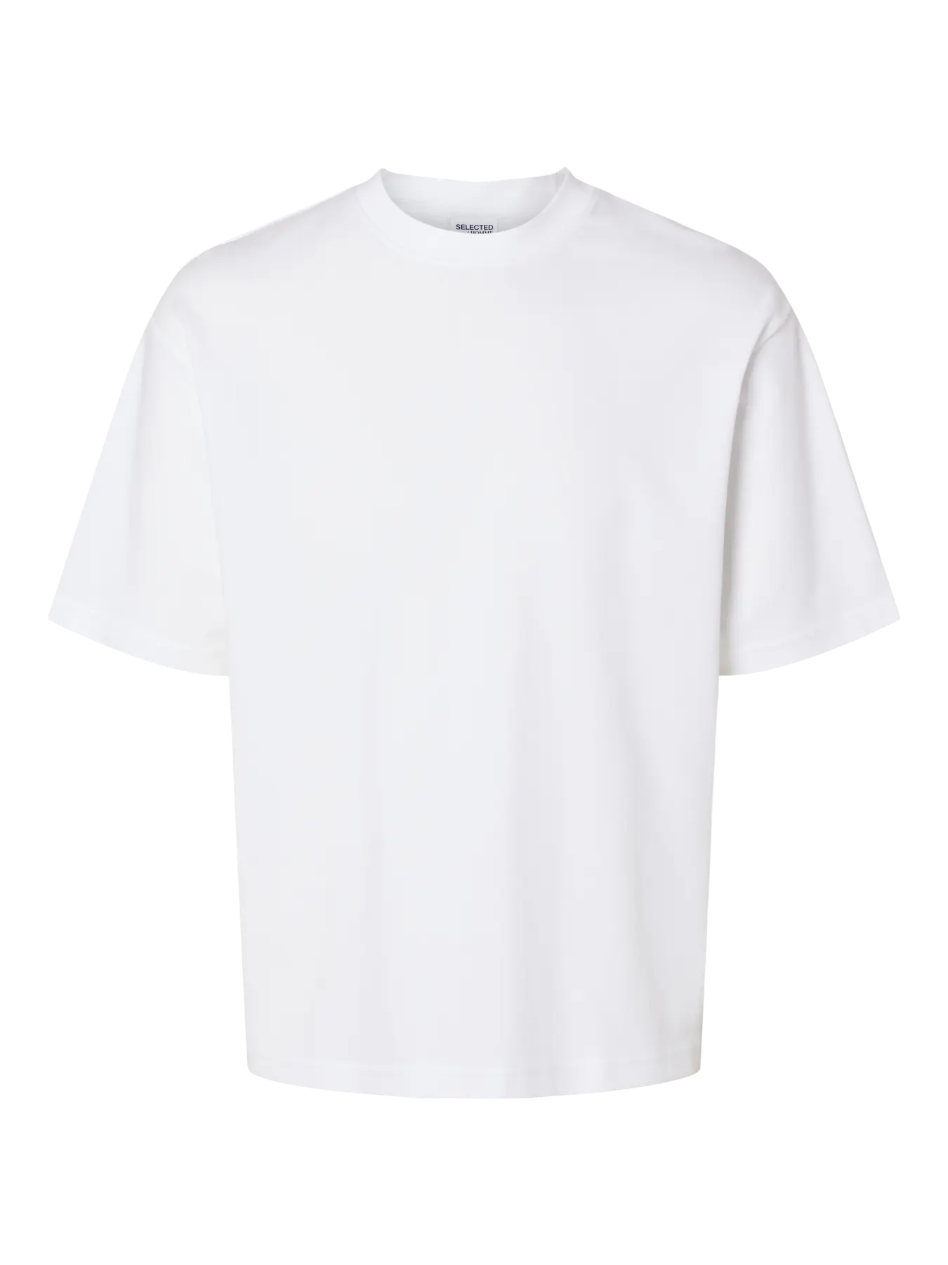 Selected miesten t-paita, LOOSE OSCAR SS O-NECK Bright White - Image 3