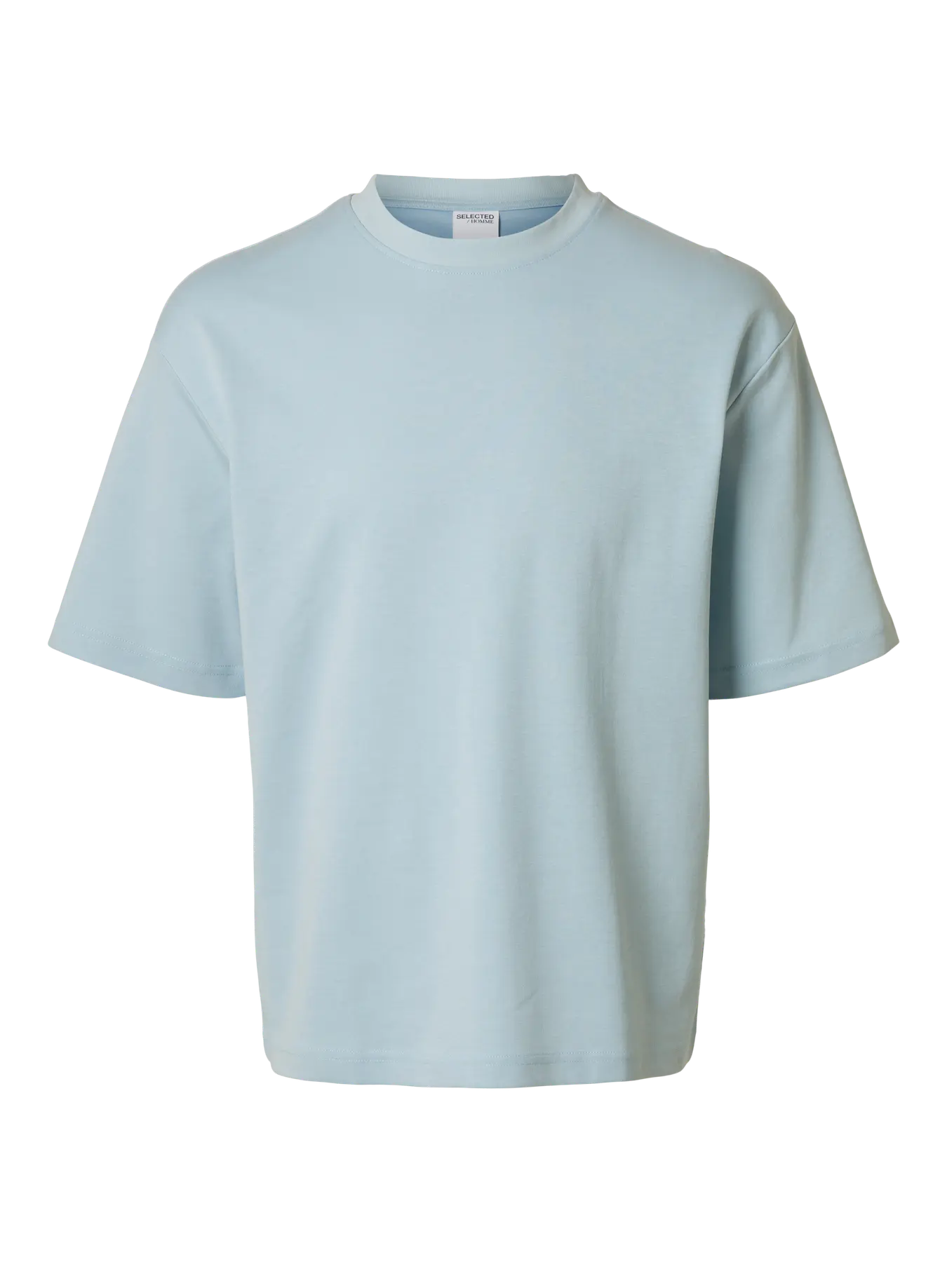 Selected miesten t-paita, LOOSE OSCAR SS O-NECK Vaaleansininen - Image 3