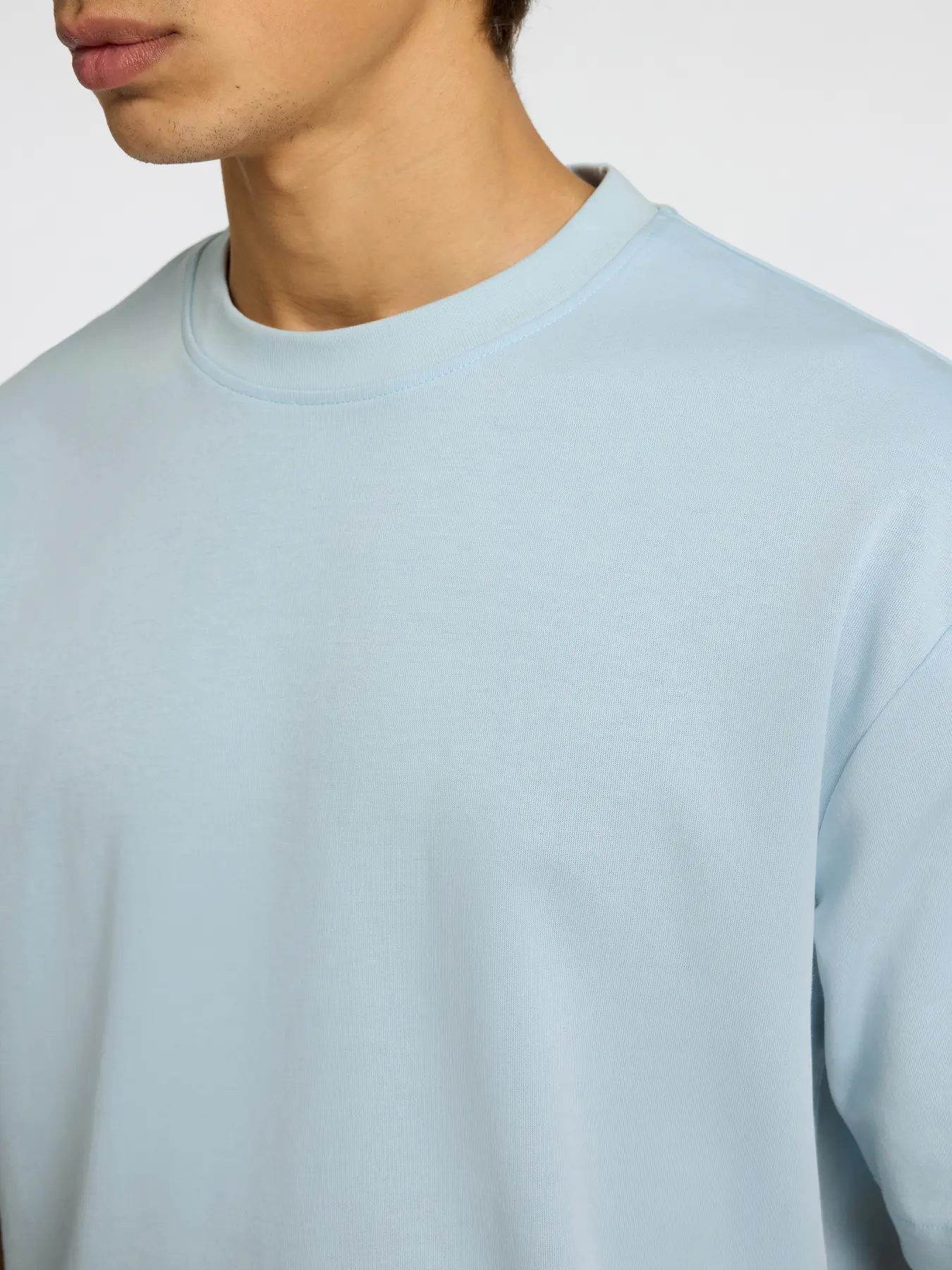 Selected miesten t-paita, LOOSE OSCAR SS O-NECK Vaaleansininen - Image 4