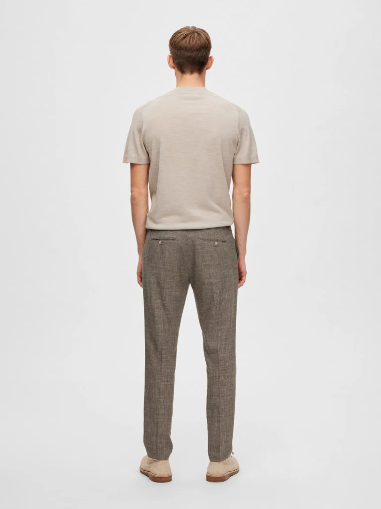 Selected pellavahousut, OASIS LINEN TROUSER Keskiruskea - Image 2