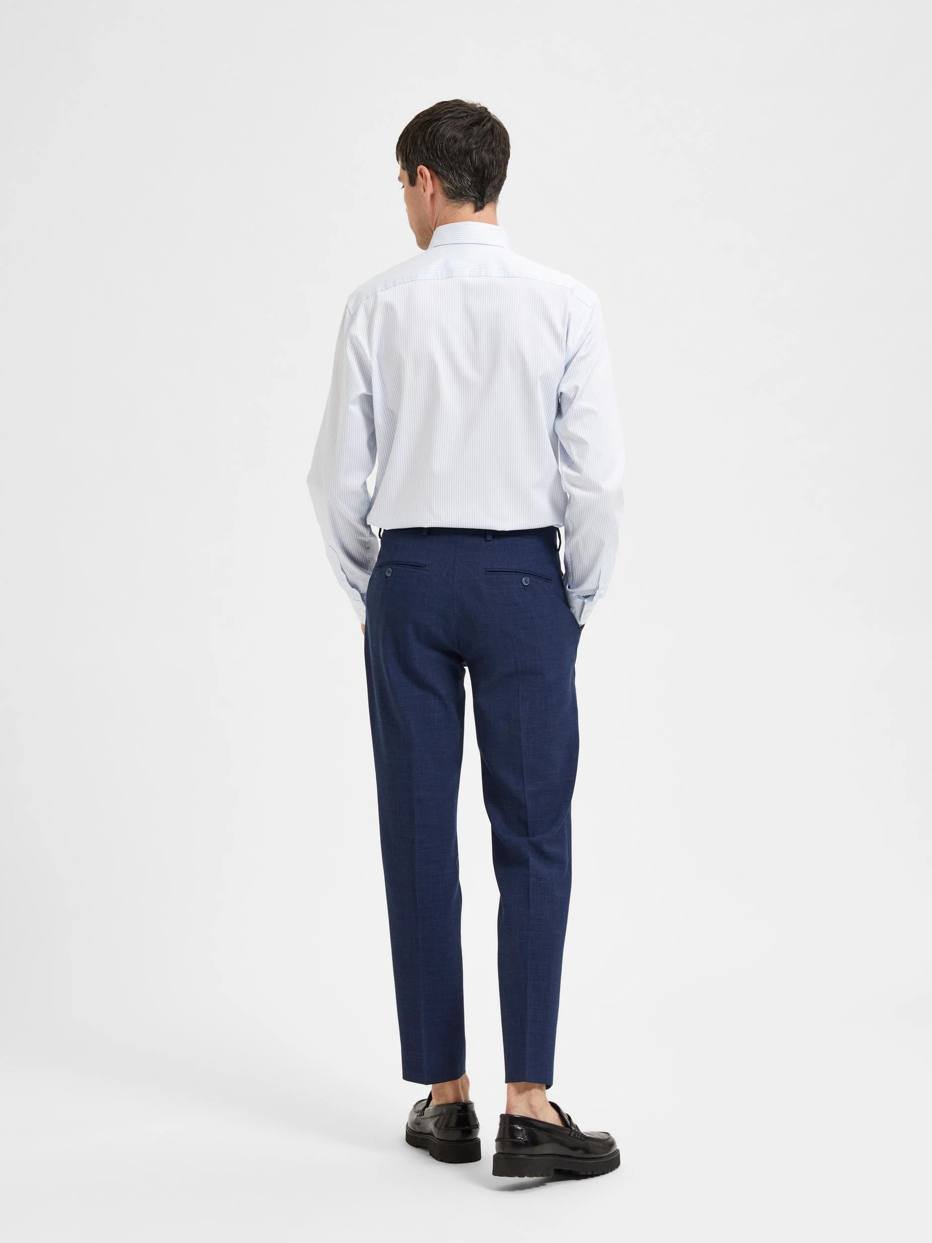 Selected pellavahousut, OASIS LINEN TROUSER Tummansininen - Image 2