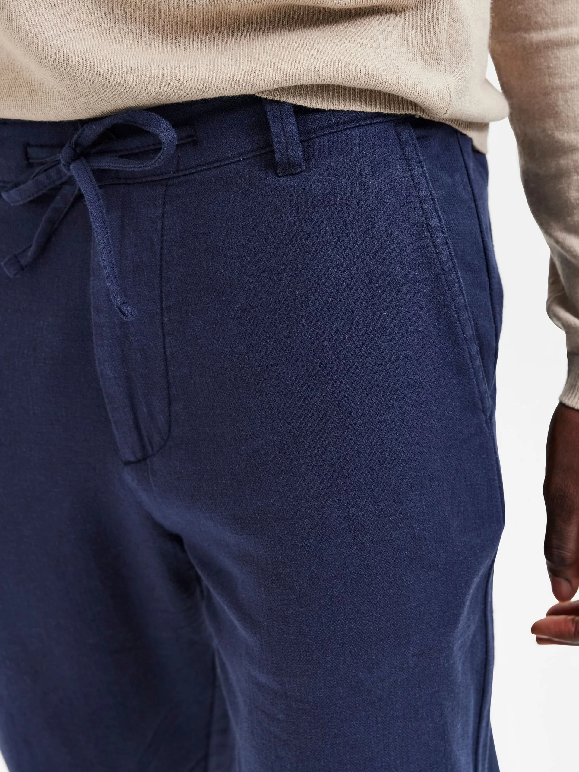 Selected pellavahousut, SLIM TAPE BRODY LINEN PANT Tummansininen - Image 4