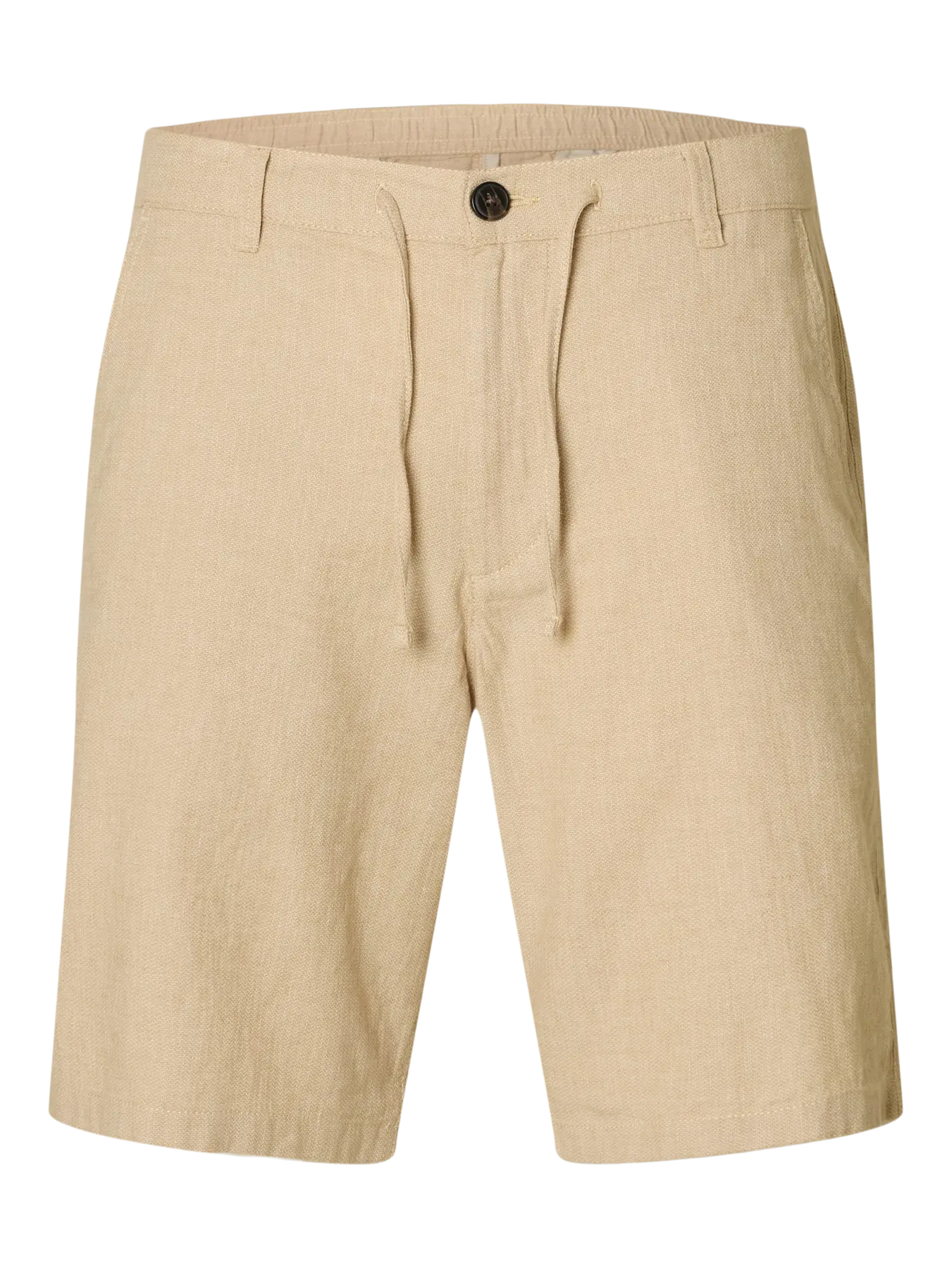 Selected shortsit, COMFORT BRODY LINEN SHORTS Incense Mixed W. Oatmeal - Image 3