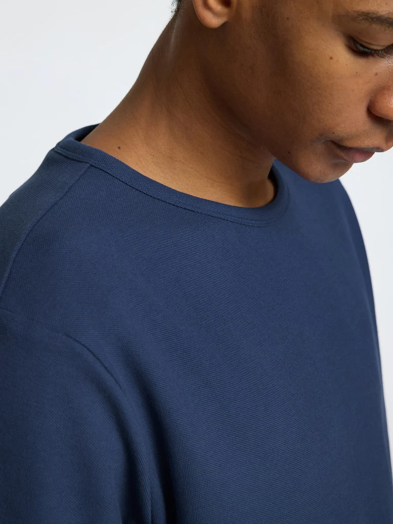 Selected t-paita, JOSEPH PIQUE SS O-NECK Indigo - Image 5